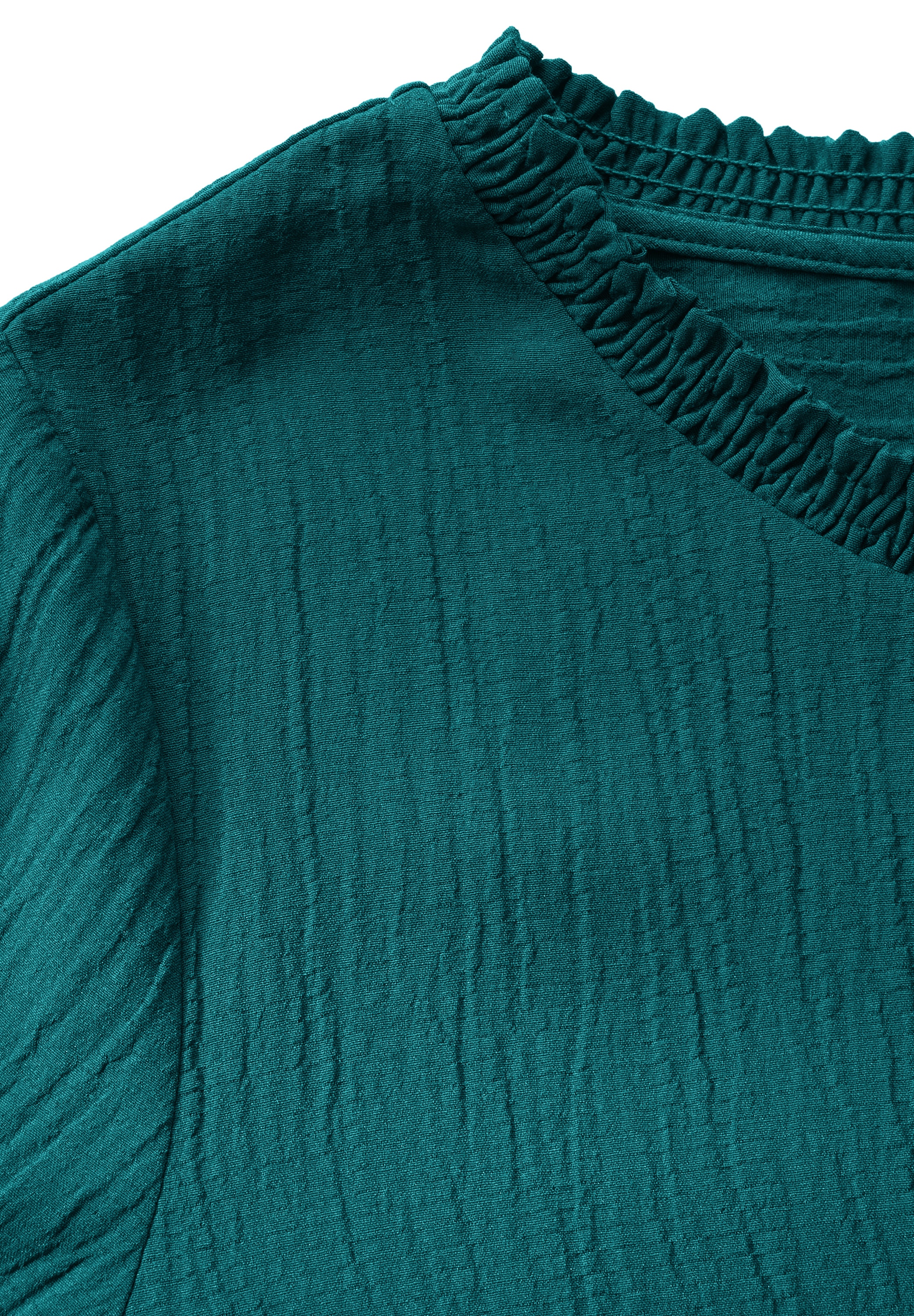 Cecil Schlupfbluse, mit Smock-Detail in Crêpe-Qualität