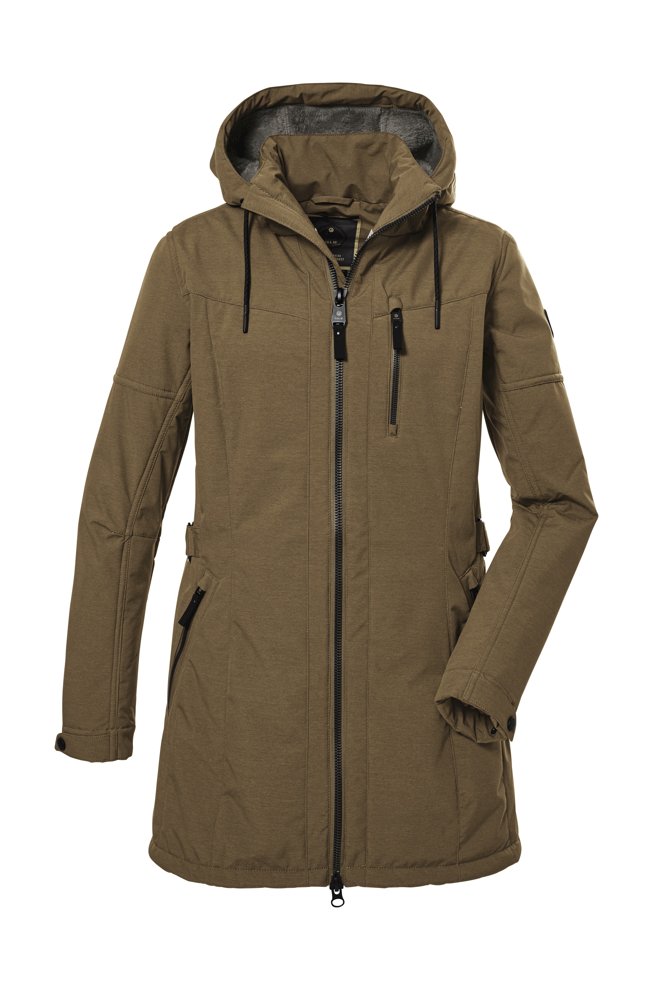 G.I.G.A. DX by killtec Softshellparka »GW 46 WMN SFTSHLL PRK« Softshell Parka mit Teddyfell, abzippbare Kapuze, 8.000 mm Wassersäule