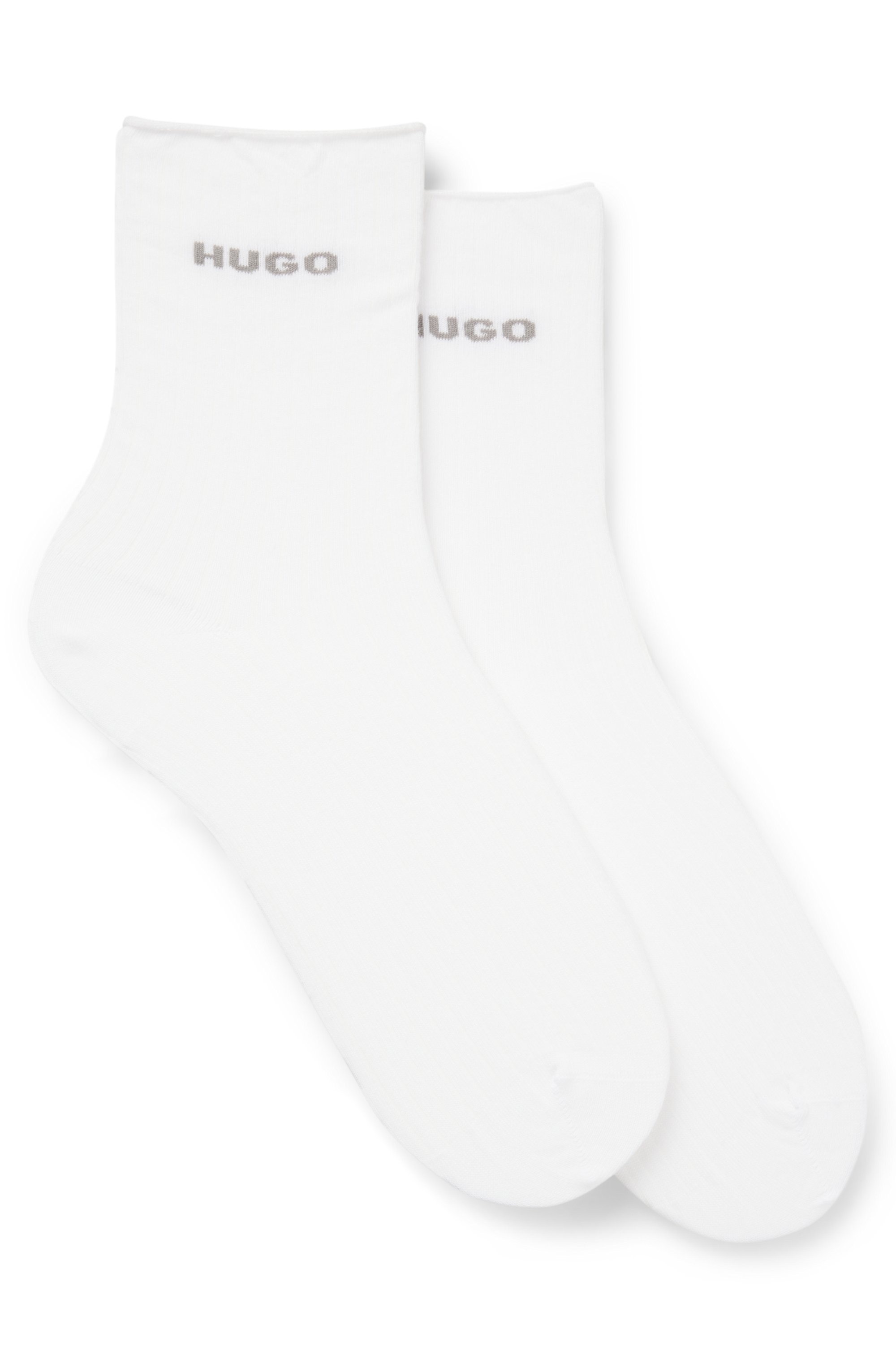 HUGO Underwear Freizeitsocken »2P QS FINE RIB CC«, mit grossem Logo
