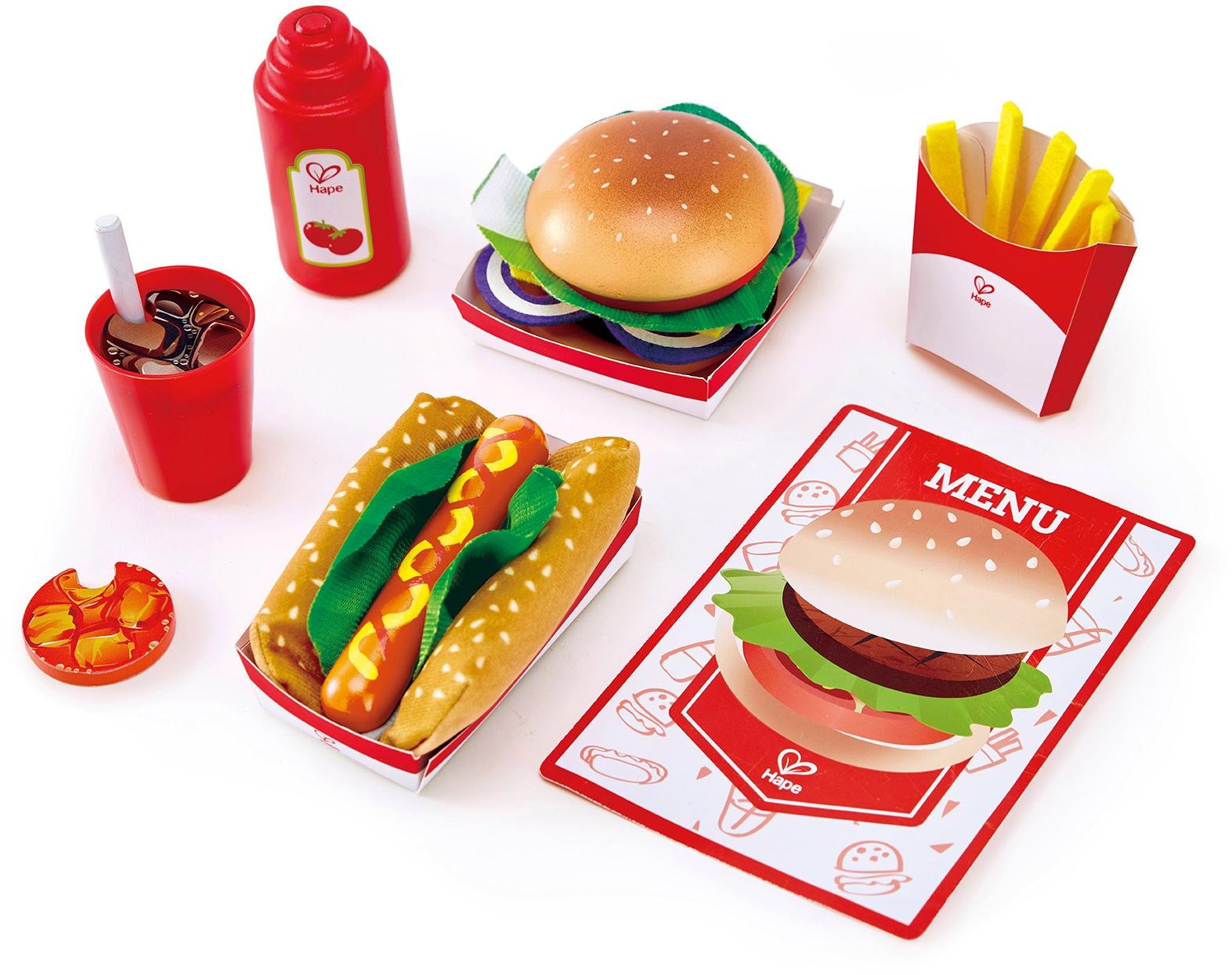 Hape Spiellebensmittel »Fastfood-Set«, (27 tlg.)