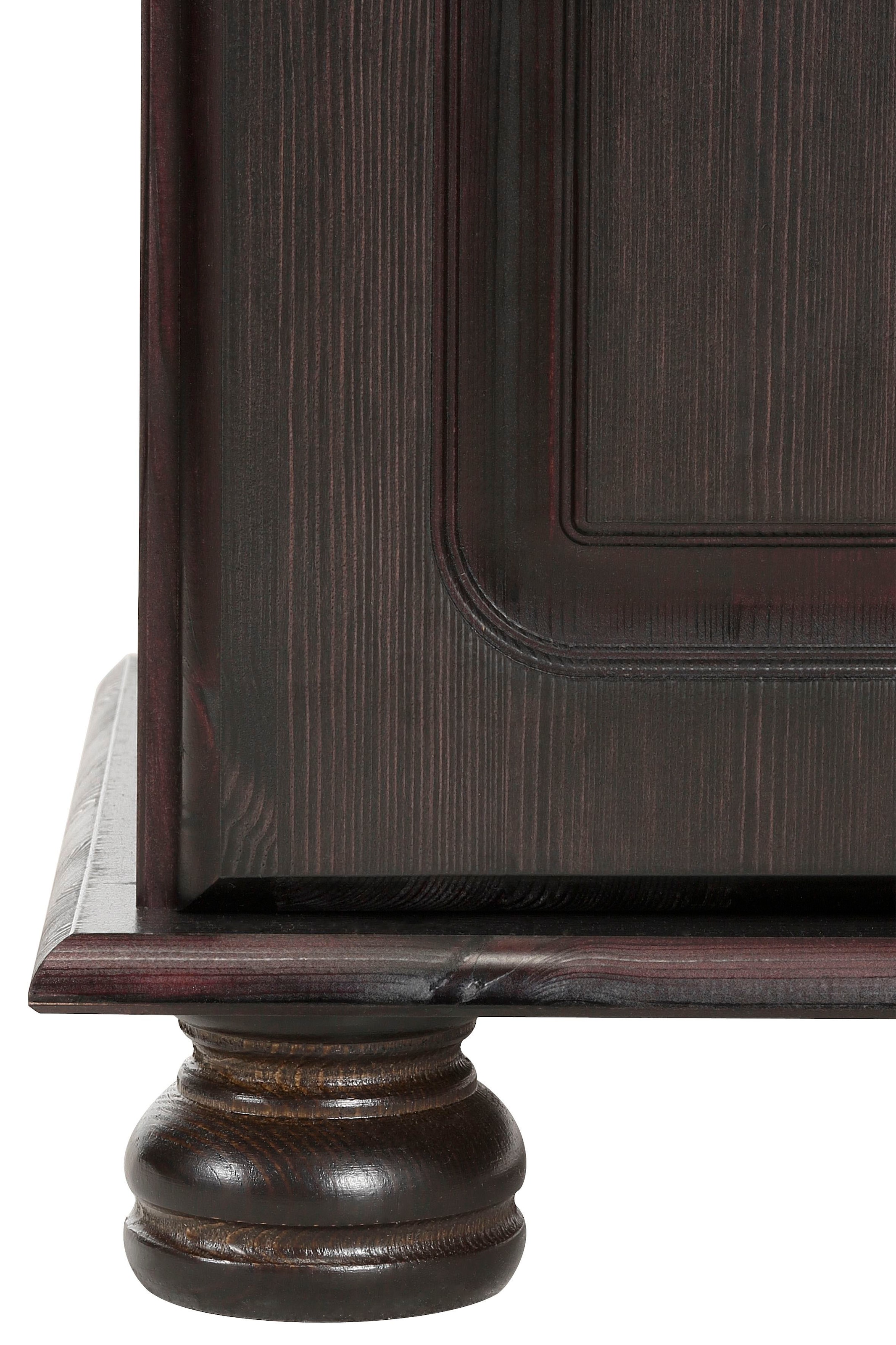 Home affaire Sideboard »Mette«, Kommode mit gefrästen, kugelförmigen Füssen, Breite 80 cm