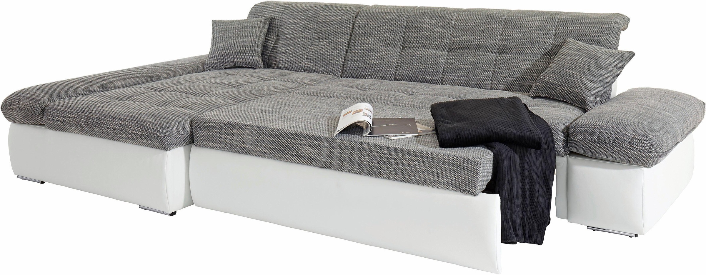 DOMO collection Ecksofa »Moric B/T/H 300/172/80 cm, auch in Cord, L-Form«, XXL-Format, wahlweise auch mit Bettfunktion und Armverstellung