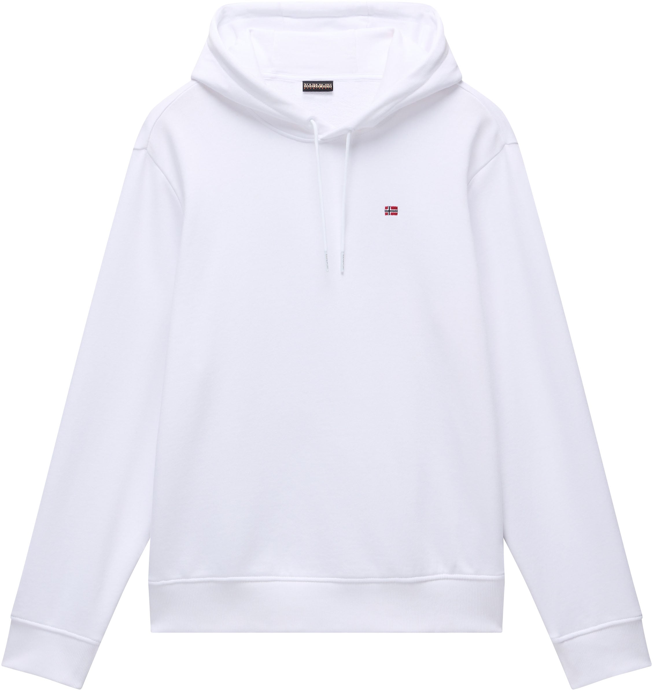 Napapijri Kapuzensweatshirt »BALIS H SUM BLU MARINE«, Mit Markenlabel an der Seite; mit Rippbündchen an Saum und Ärmeln