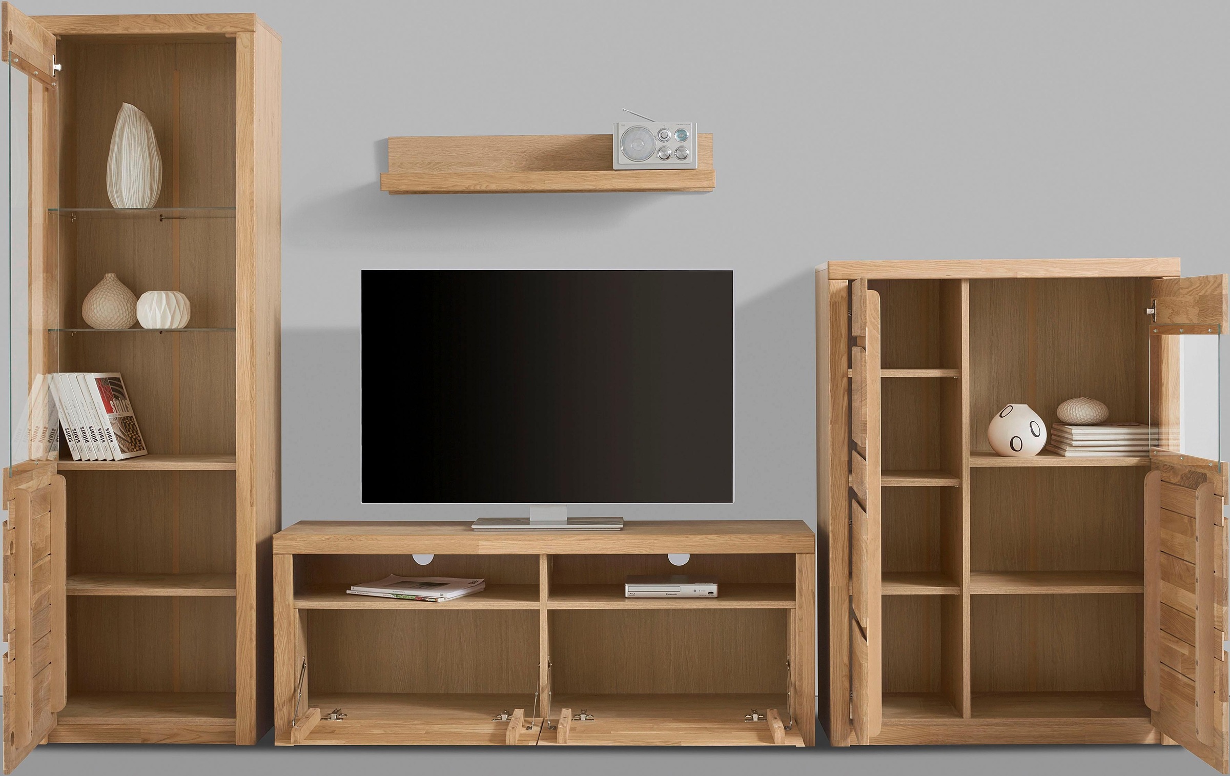 Home affaire Wohnwand »Silkeborg«, (Set, 4 St.), teilmassives Holz