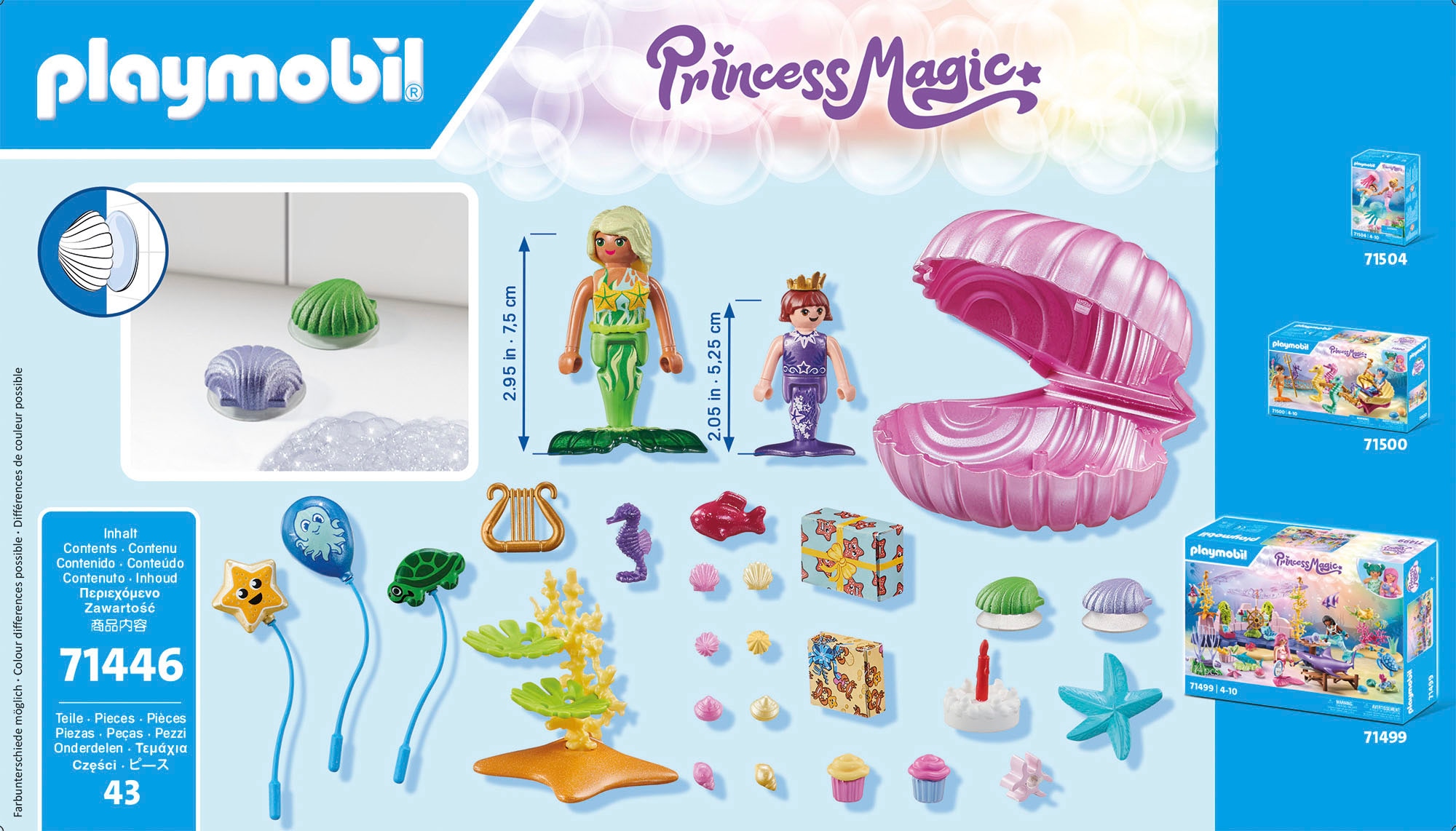 Playmobil® Konstruktions-Spielset »Meerjungfrauen-Geburtstagsparty (71446), Princess Magic«, (43 St.), Made in Europe