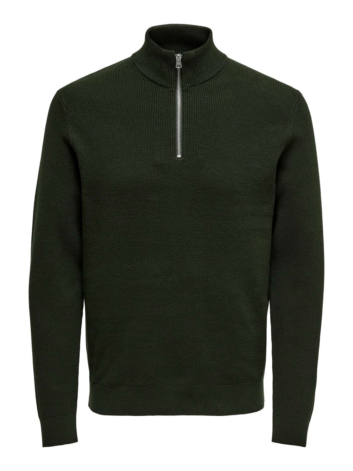ONLY & SONS Strickpullover »ONSPHIL REG 12 STRUC HALF ZIP KNIT NOOS«