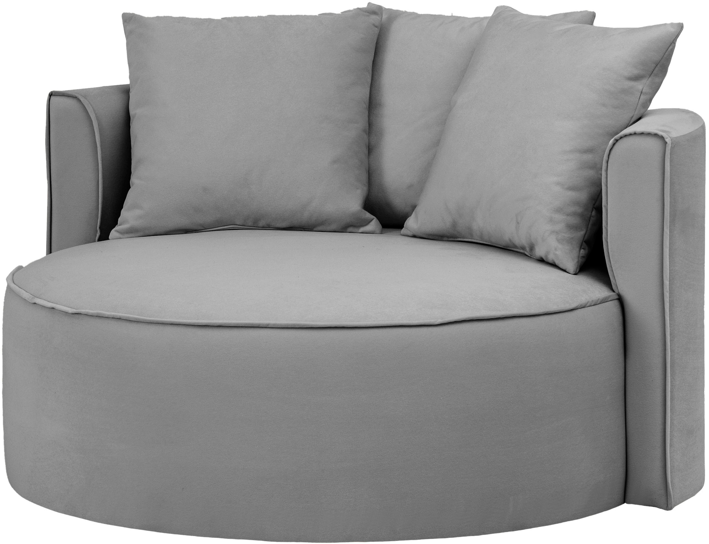 LeGer Home by Lena Gercke XXL-Sessel »Isalie, Sessel in modernen Farben, Lesesessel, Loveseat, Big-Sessel«, trendige Stoffe, mit 3 Zierkissen, grosse Sitzfläche, Hocker optional