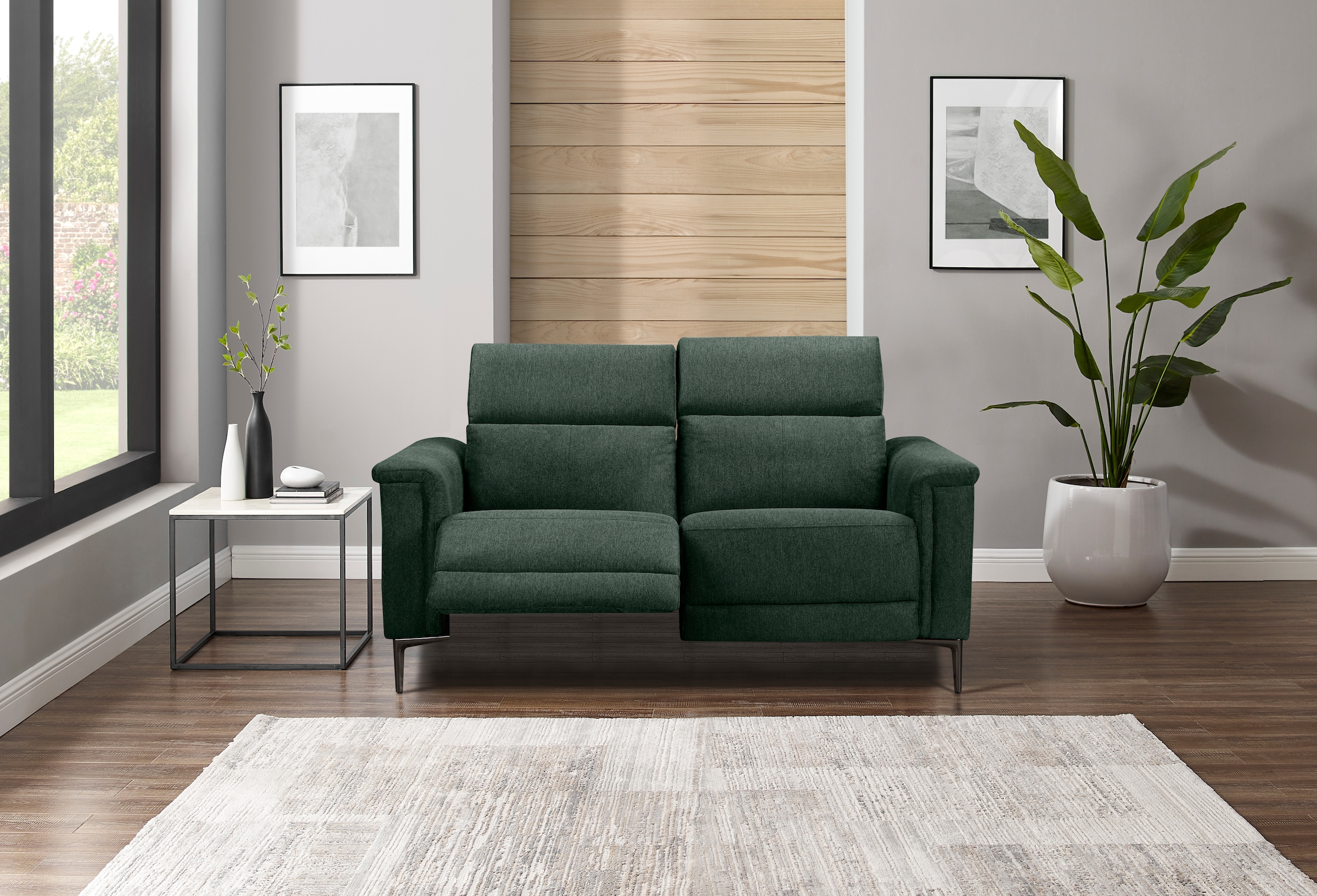 Places of Style 2-Sitzer »Lund«, manueller od. elektrischer Relaxfunktion und USB-A