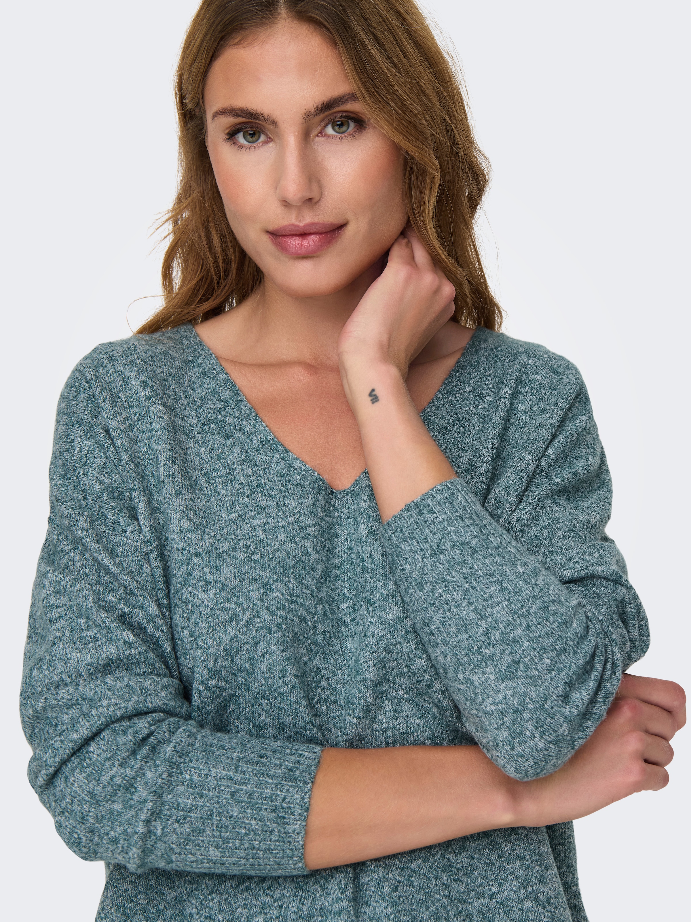 ONLY V-Ausschnitt-Pullover »ONLRICA LIFE L/S V-NECK PULLO KNT NOOS«, mit V-Ausschnitt