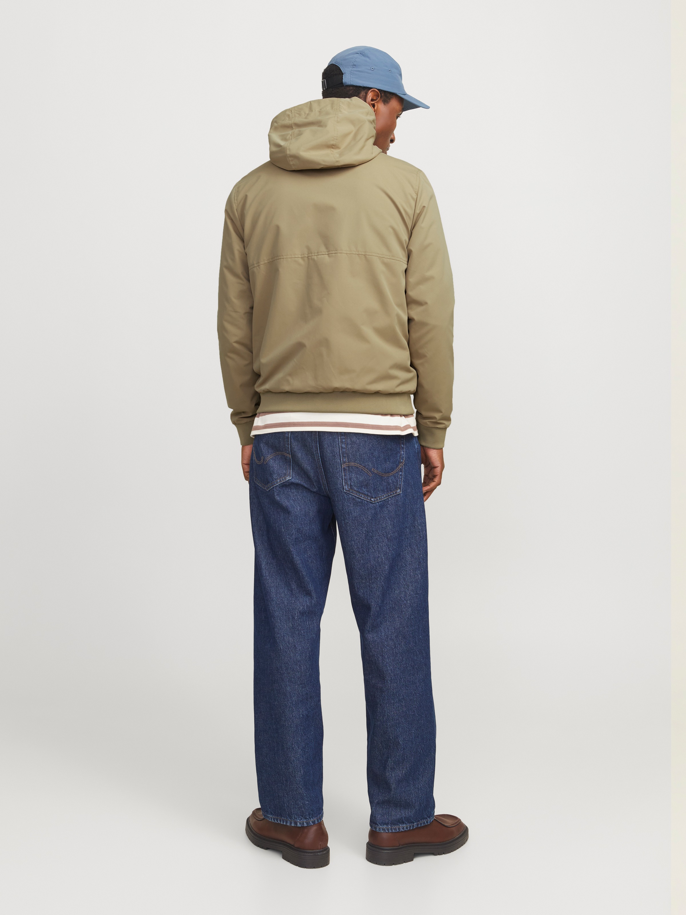 Jack & Jones Blouson »JJERUSH HOOD BOMBER NOOS«, mit Kapuze, mit Logo Schriftzug