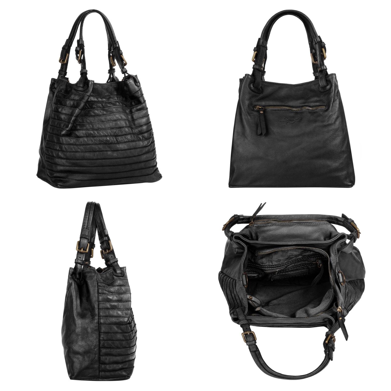 Samantha Look Shopper "SAMANTHA LOOK Damen echt Leder, Made in Italy" echt Leder, Made in Italy