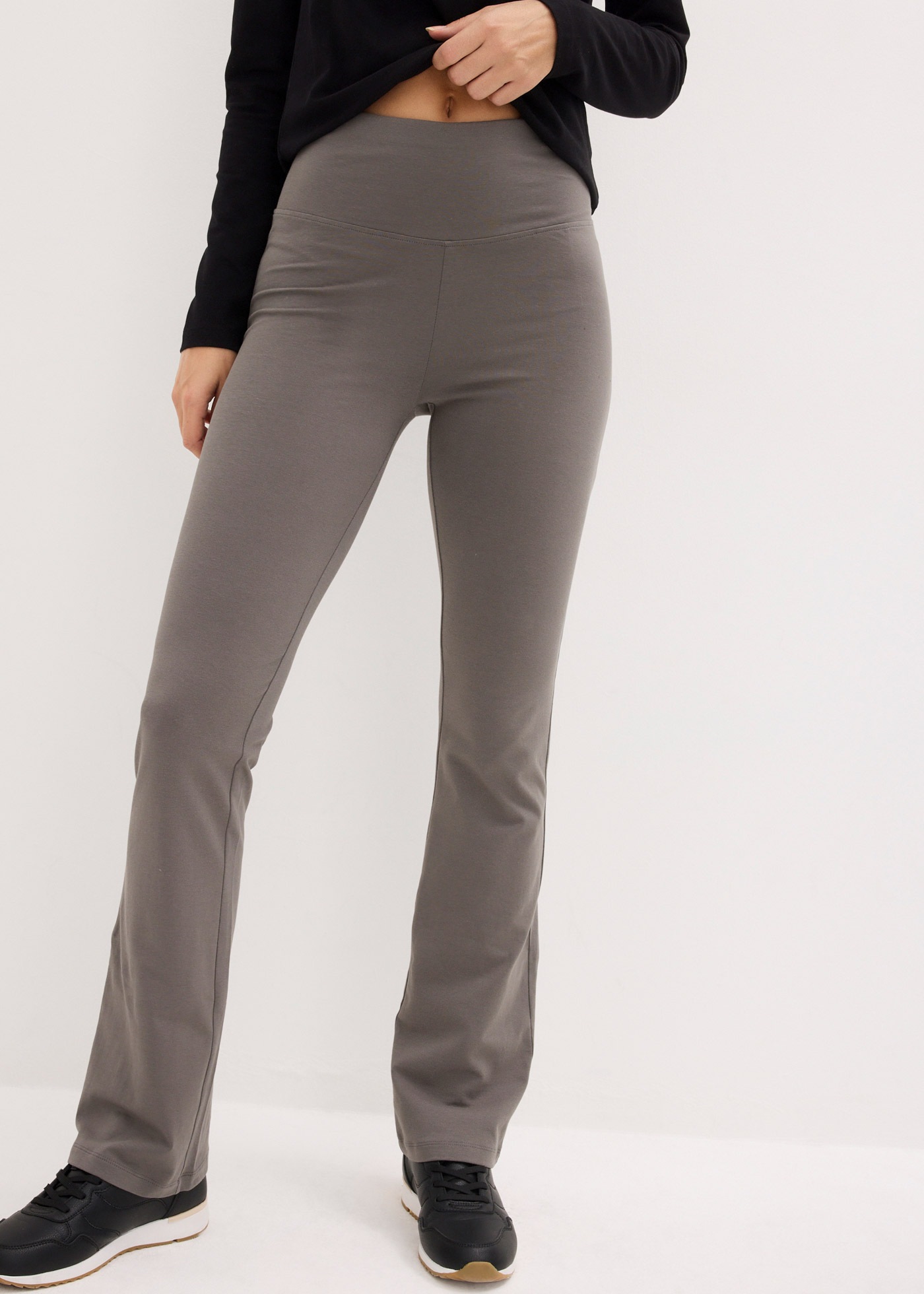 bonprix Leggings »Baumwoll-Leggings, Flared Leg« mit elastischem Bund