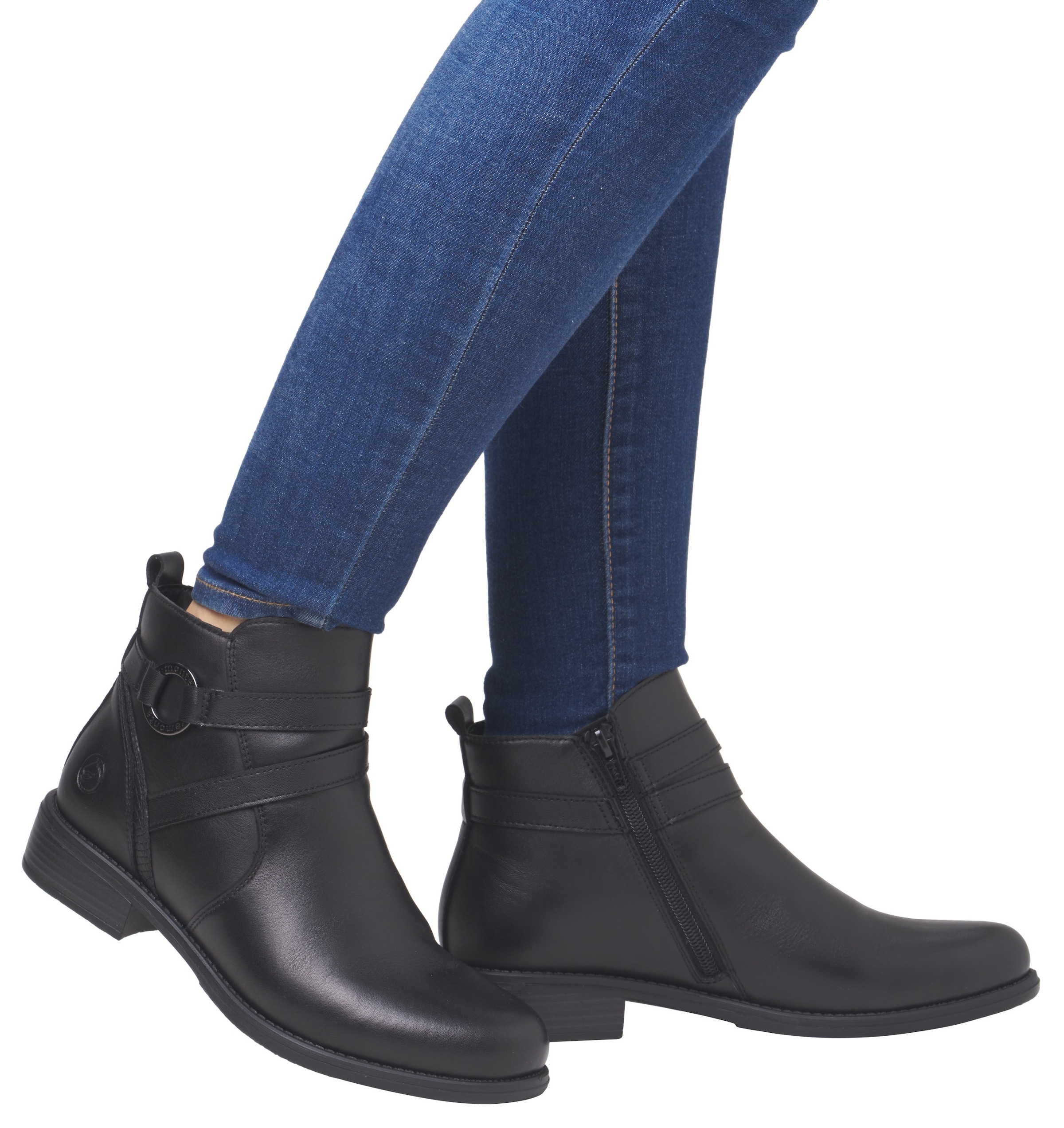 Remonte Stiefelette, Businessschuh, Boots, Flats mit praktischem Innenreissverschluss