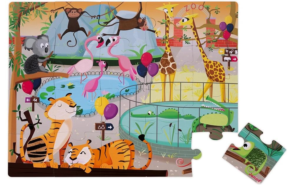 Janod Puzzle »Ein Tag im Zoo«
