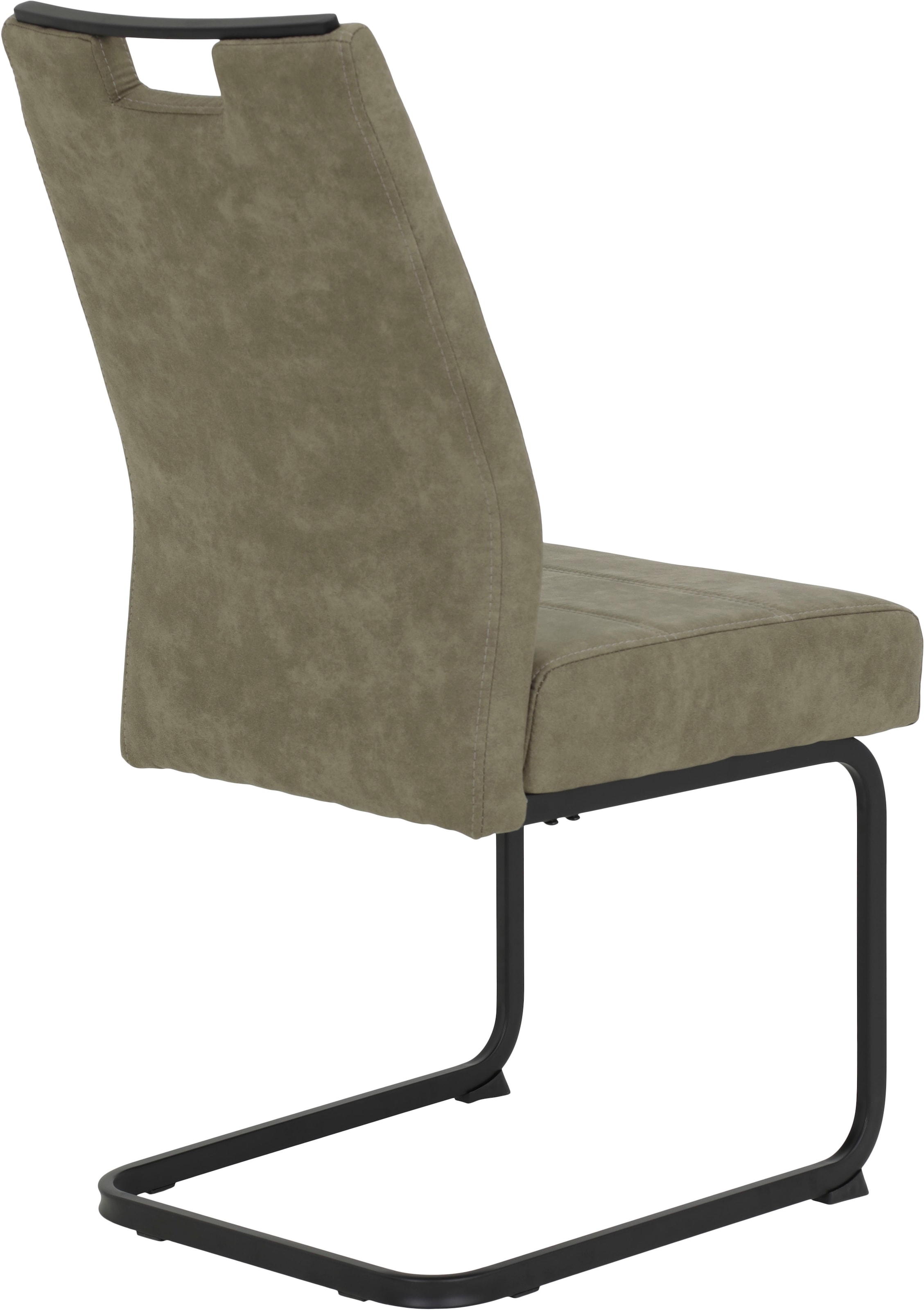 HELA Freischwinger, (Set), 4 St., Microfaser VINTAGE-Polyester, Freischwinger, XL Sitzbreite, Griff, Vintage Optik, 140kg belastbar