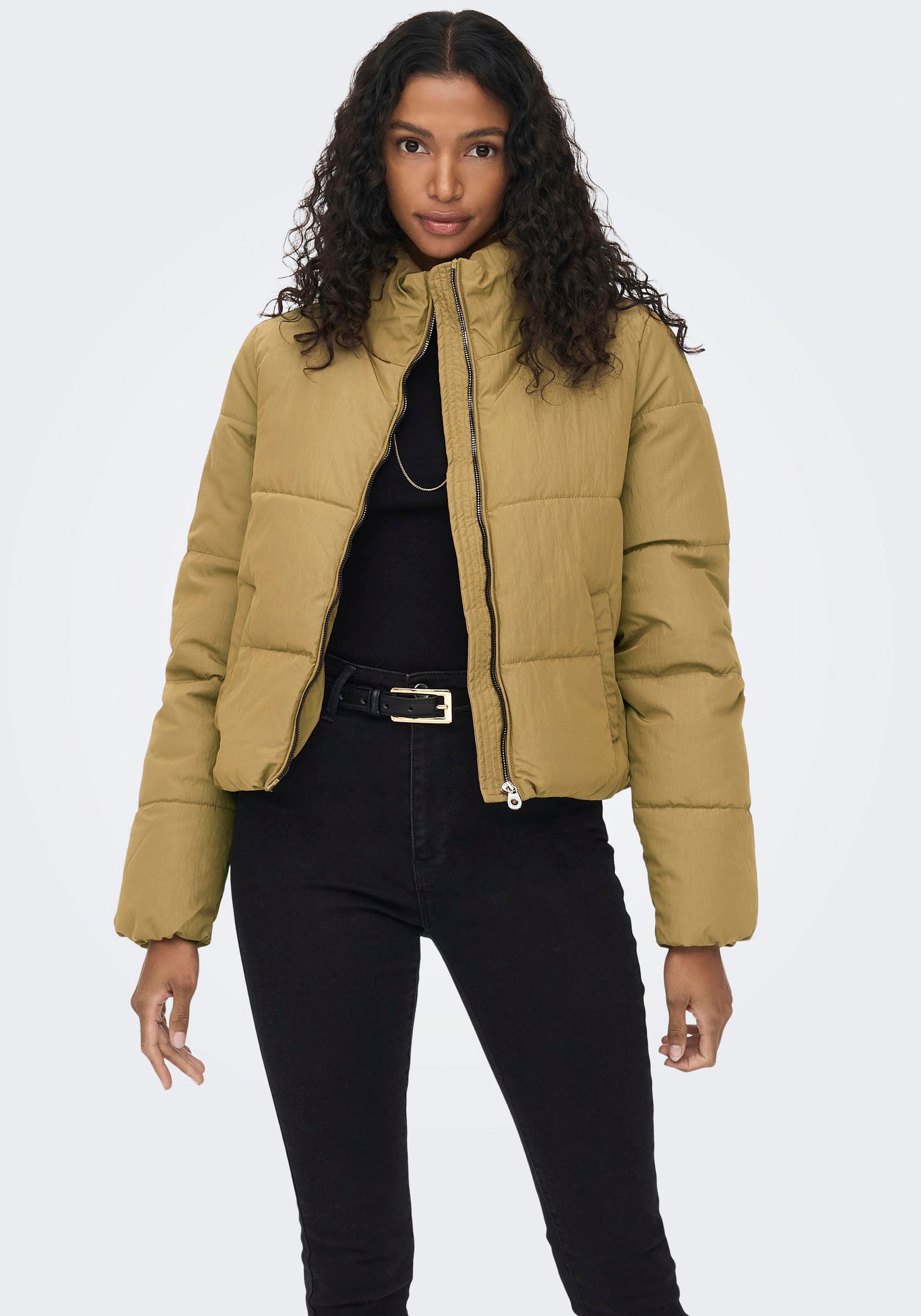 ONLY Steppjacke »ONLCAMILLA V-NECK L/S PULLOVER KNT NOOS«