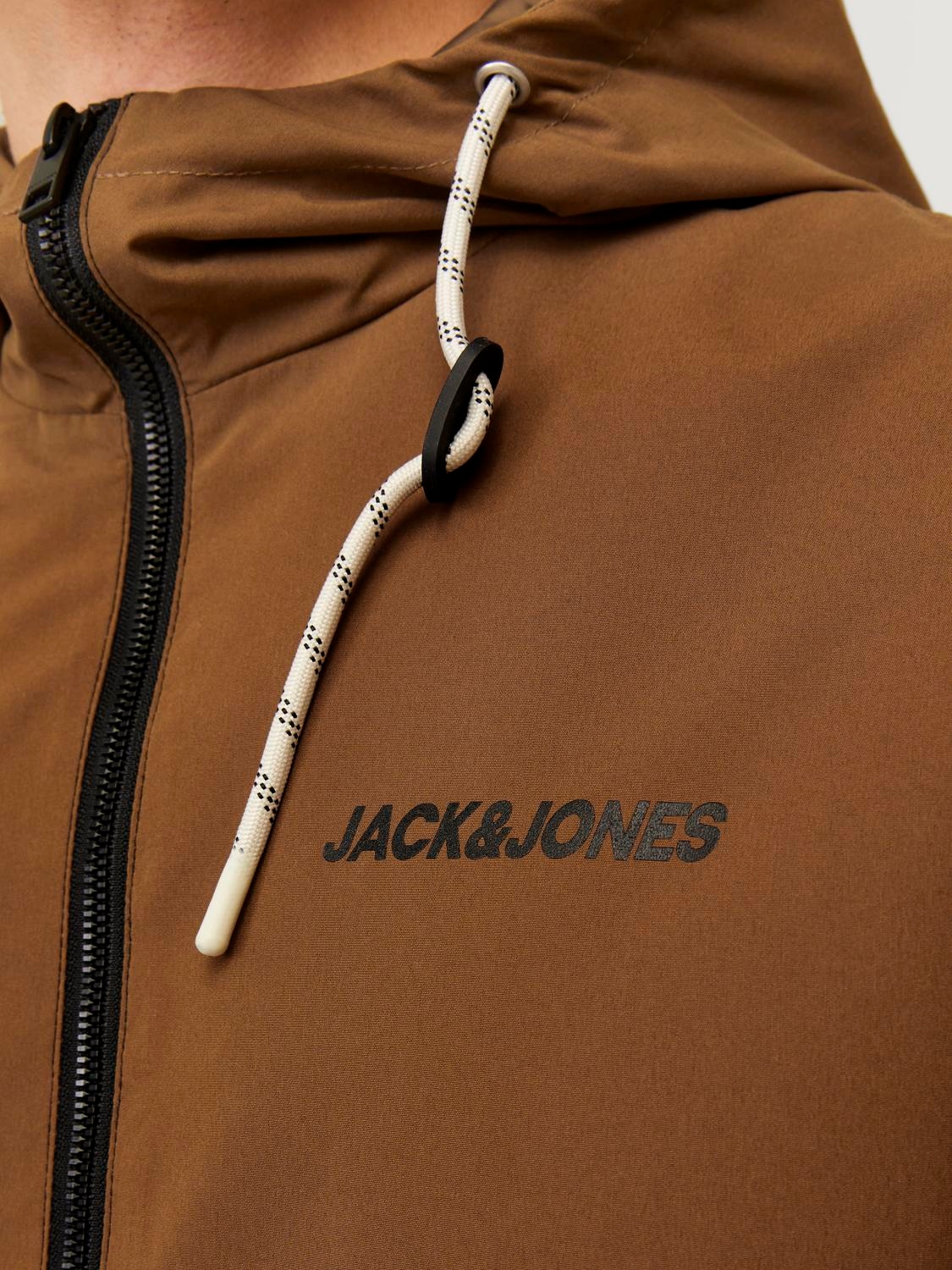 Jack & Jones Blouson »JJERUSH HOOD BOMBER NOOS«, mit Kapuze, mit Logo Schriftzug