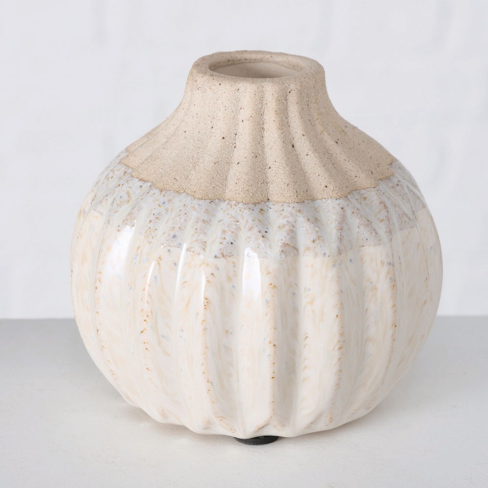 BOLTZE Tischvase »Malia«, (Set, 2 St.), aus Steingut, Höhe ca. 9 cm