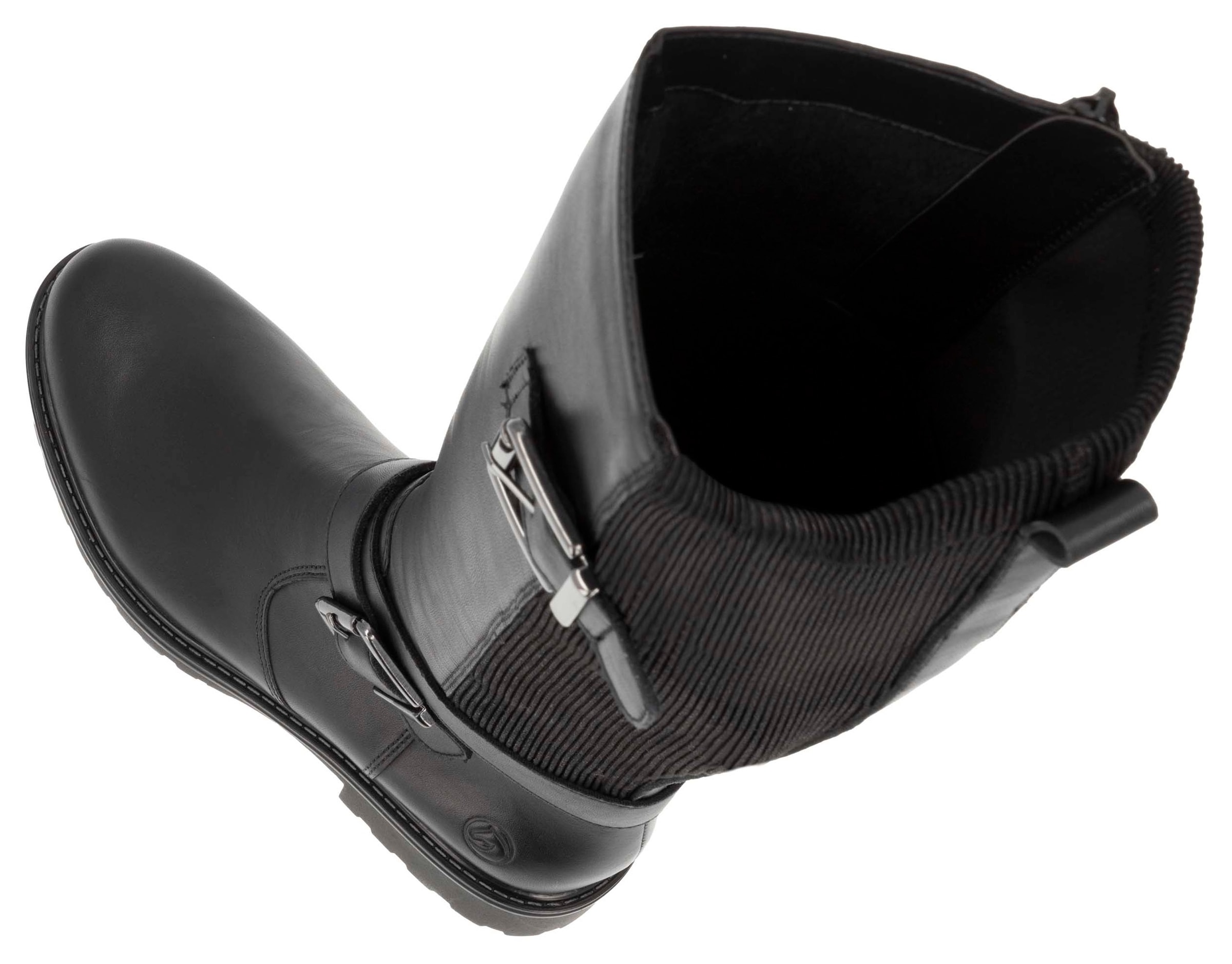 Remonte Stiefel »Elisabeth Hurley-Collection«, Blockabsatz, Herbstmode, Langschaftstiefel mit Innenreissverschluss