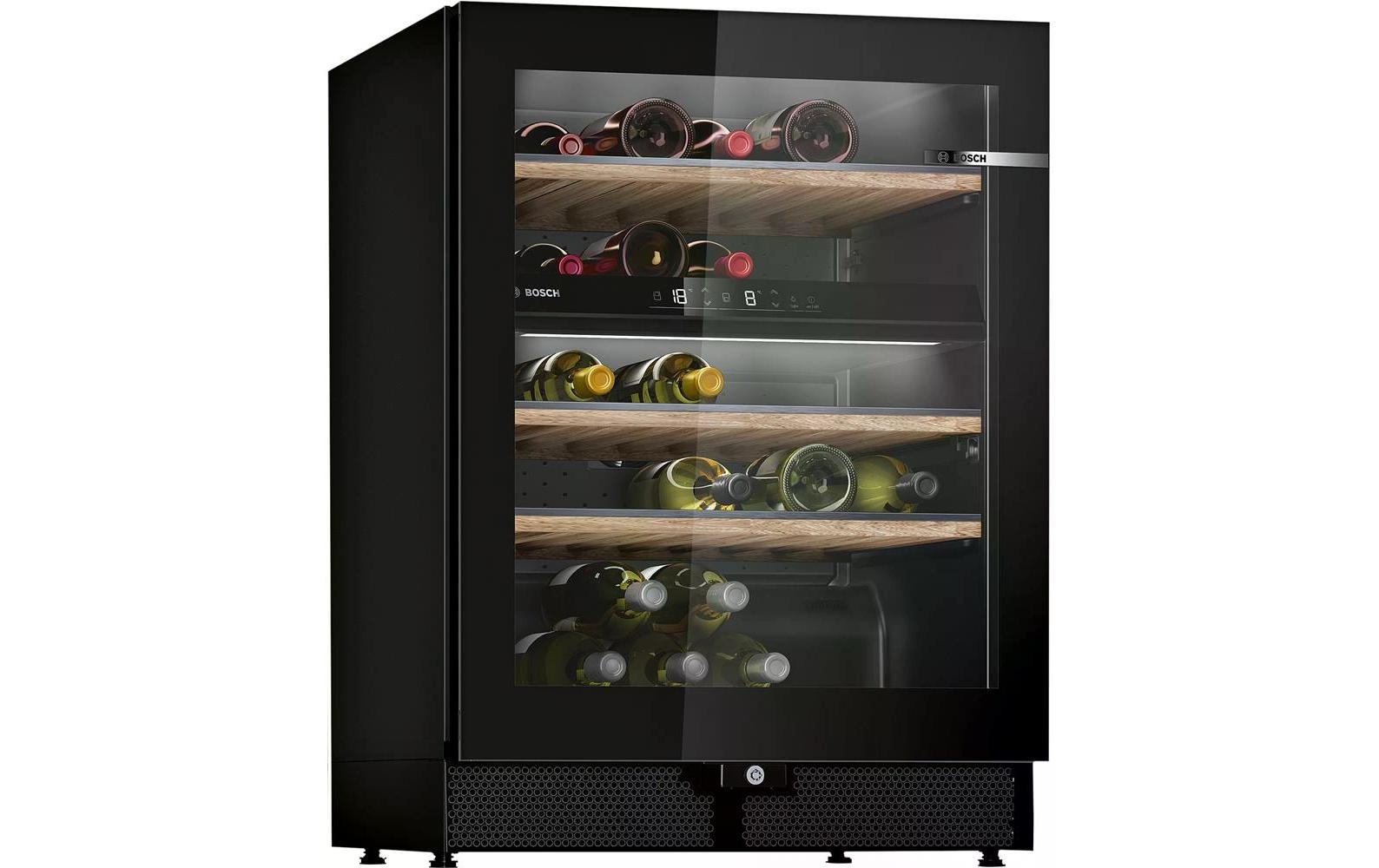 BOSCH Weinkühlschrank »KWK16ABGB Rechts/Wechselbar«, für 44 St. Standardflaschen á 075l, Holzart: Eiche (China)