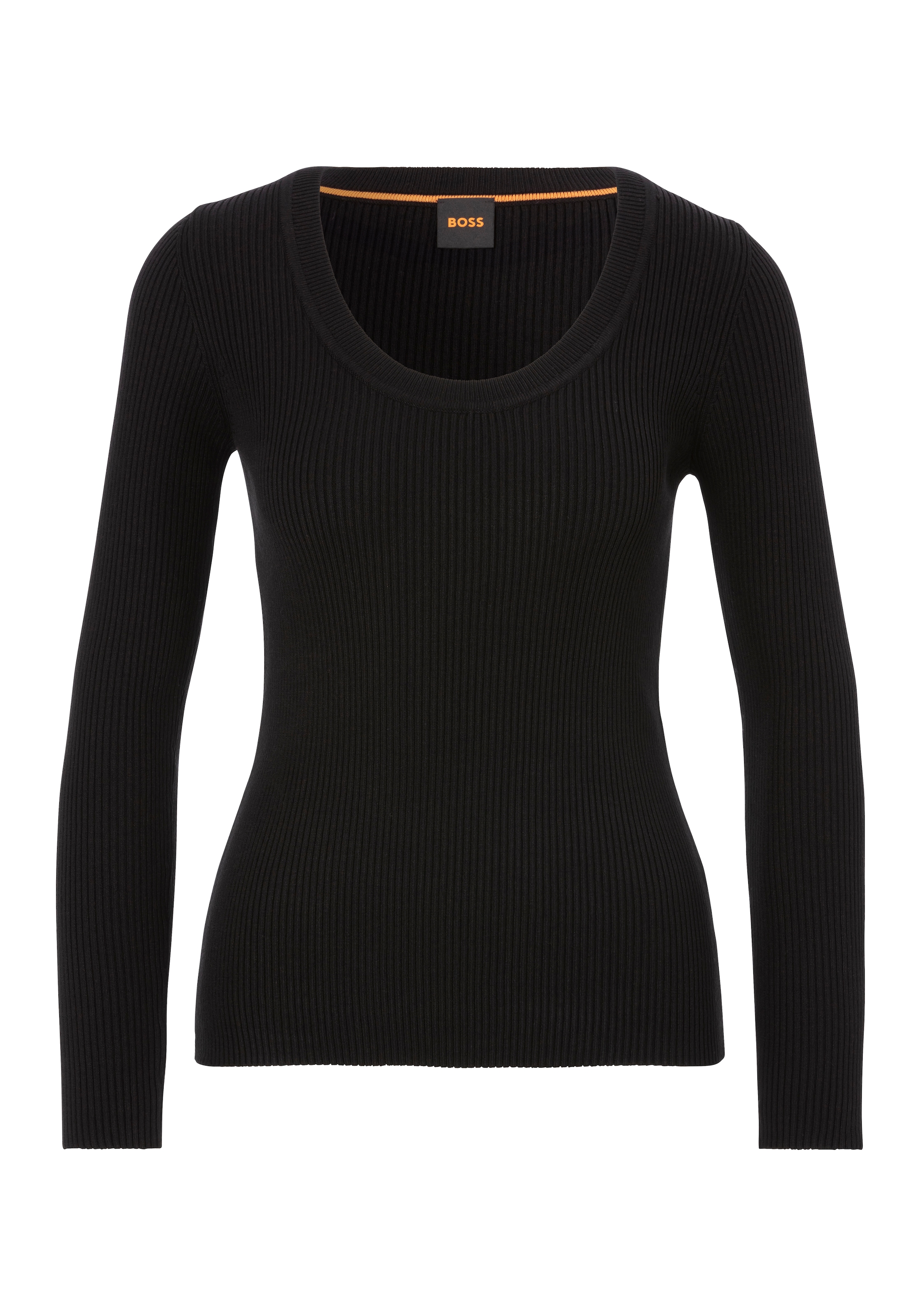 BOSS ORANGE Strickpullover »C_Faradiso«, mit tiefem Ausschnitt