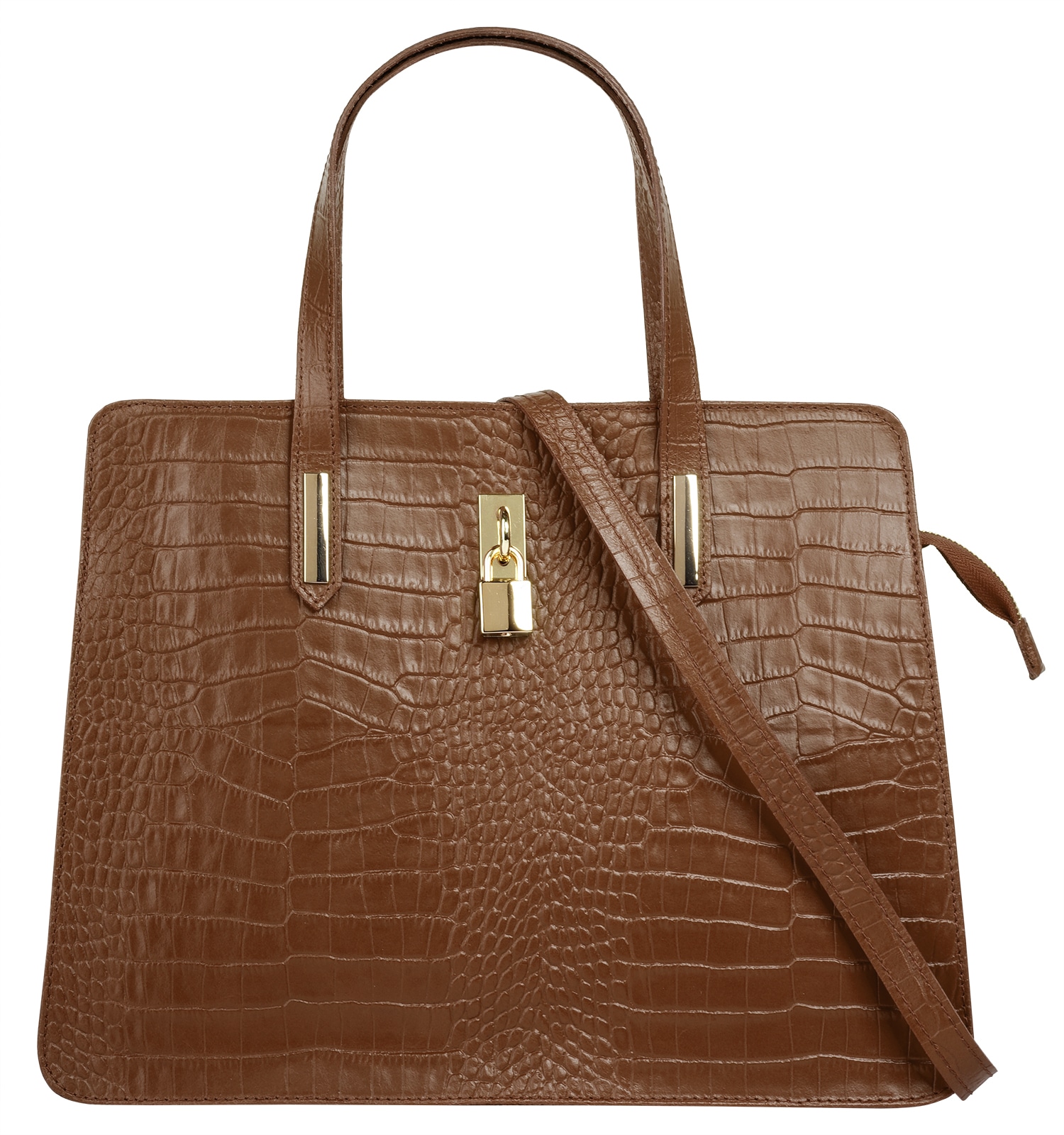 Henkeltasche, echt Leder, Made in Italy