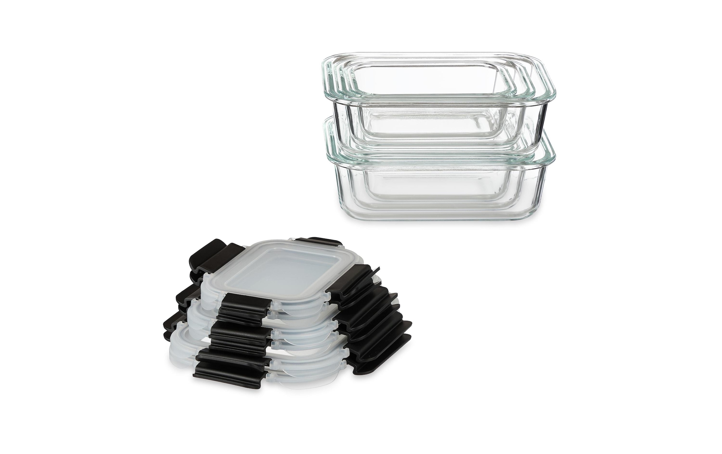 relaxdays Vorratsdose »Set mit Deckel 12 Stück«, (1 tlg.)