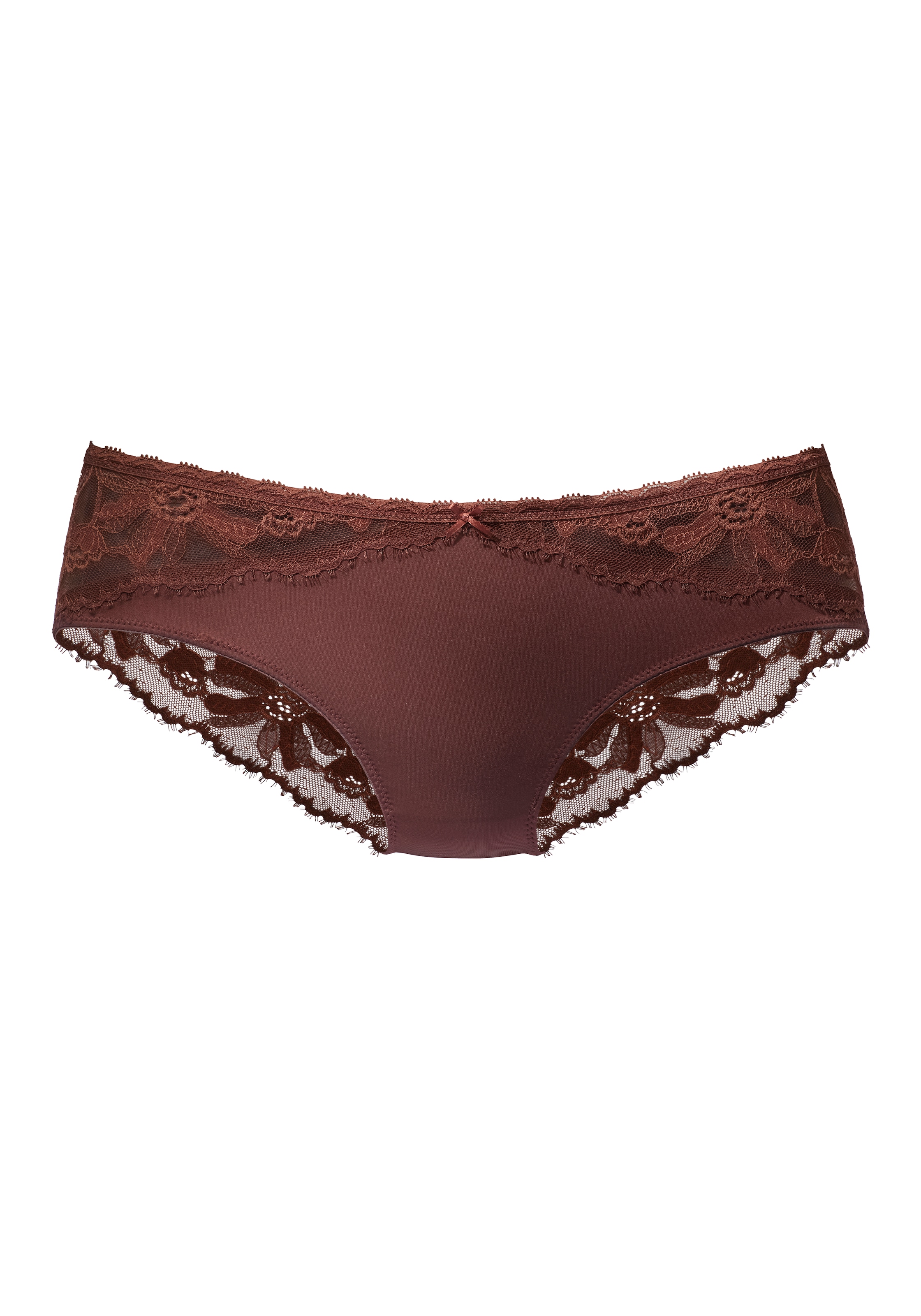 LASCANA Panty, mit seidigem Schimmer und edler Jacquardspitze