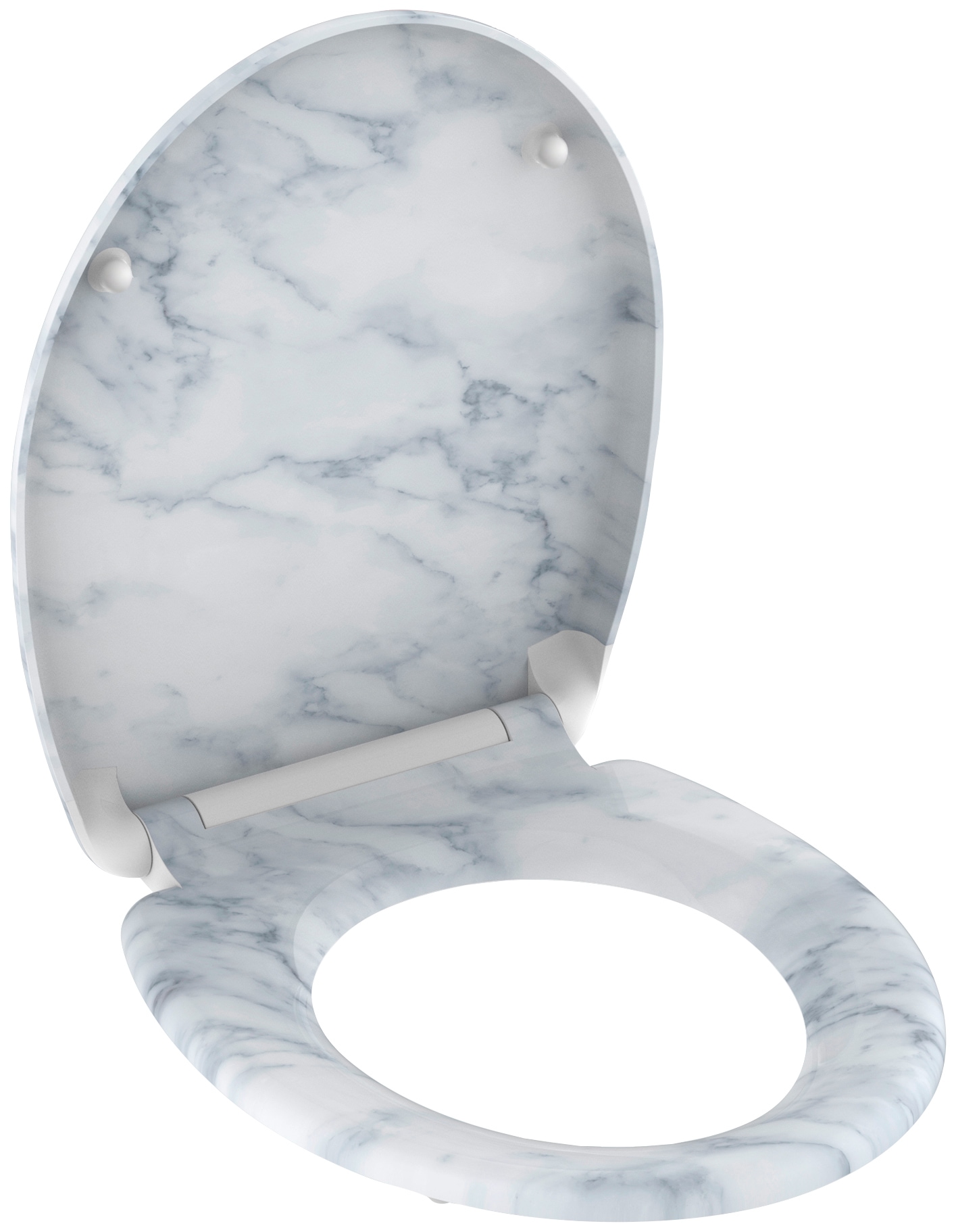 welltime WC-Sitz »Marble«, abnehmbar, Absenkautomatik, bruchsicher, Duroplast, Schnellverschluss