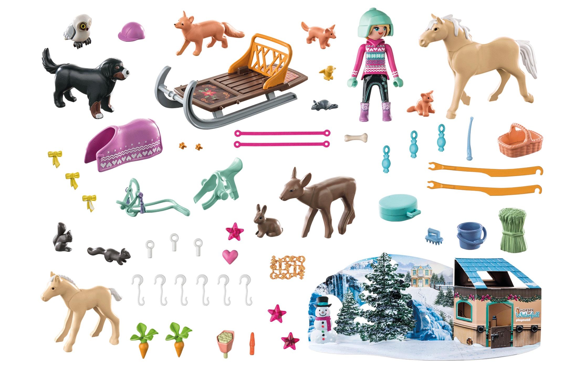 Playmobil® Adventskalender »Pferde: Weihnachtliche Schlittenfahrt 2024«, ab 4 Jahren