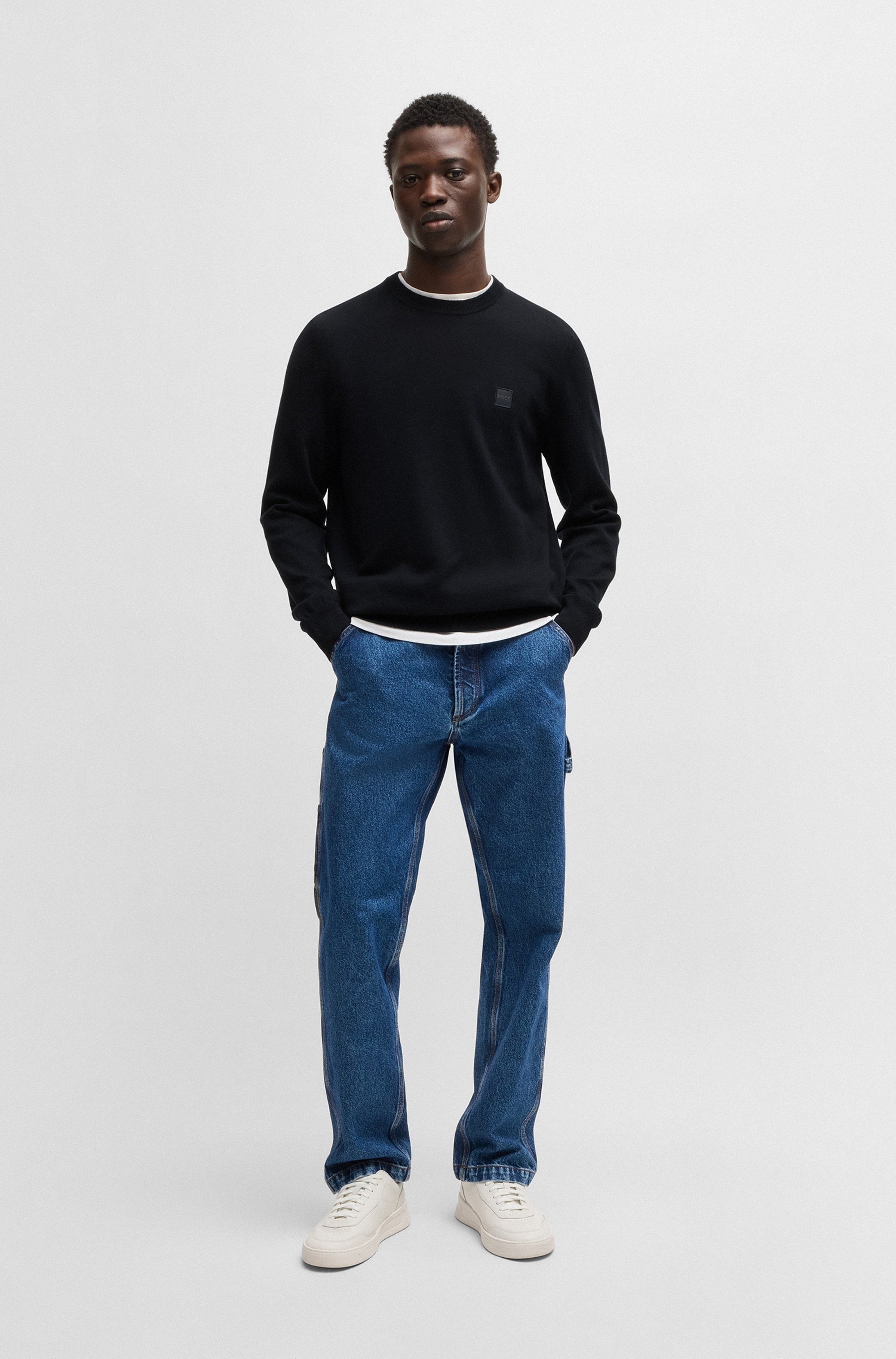 BOSS ORANGE Strickpullover »Kanovano«, mit Rundhalsausschnitt