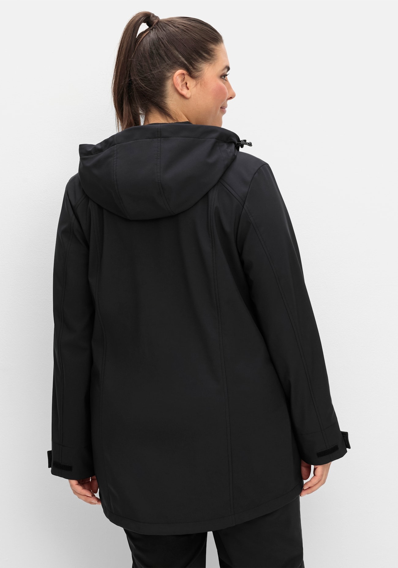 Sheego Softshelljacke, mit Kapuze