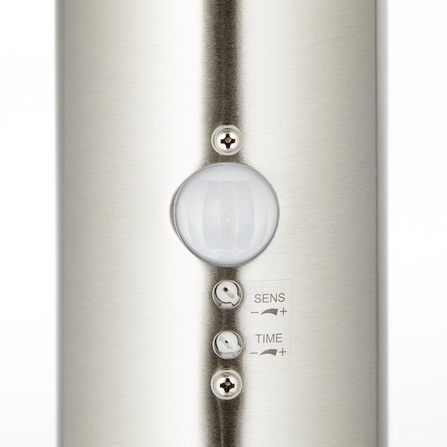 Brilliant Aussen-Stehlampe »BOLE«, 78 cm Höhe, Ø 8 cm, Bewegungsmelder, E27,  Metall/Kunststoff, edelstahl online bestellen | Jelmoli-Versand