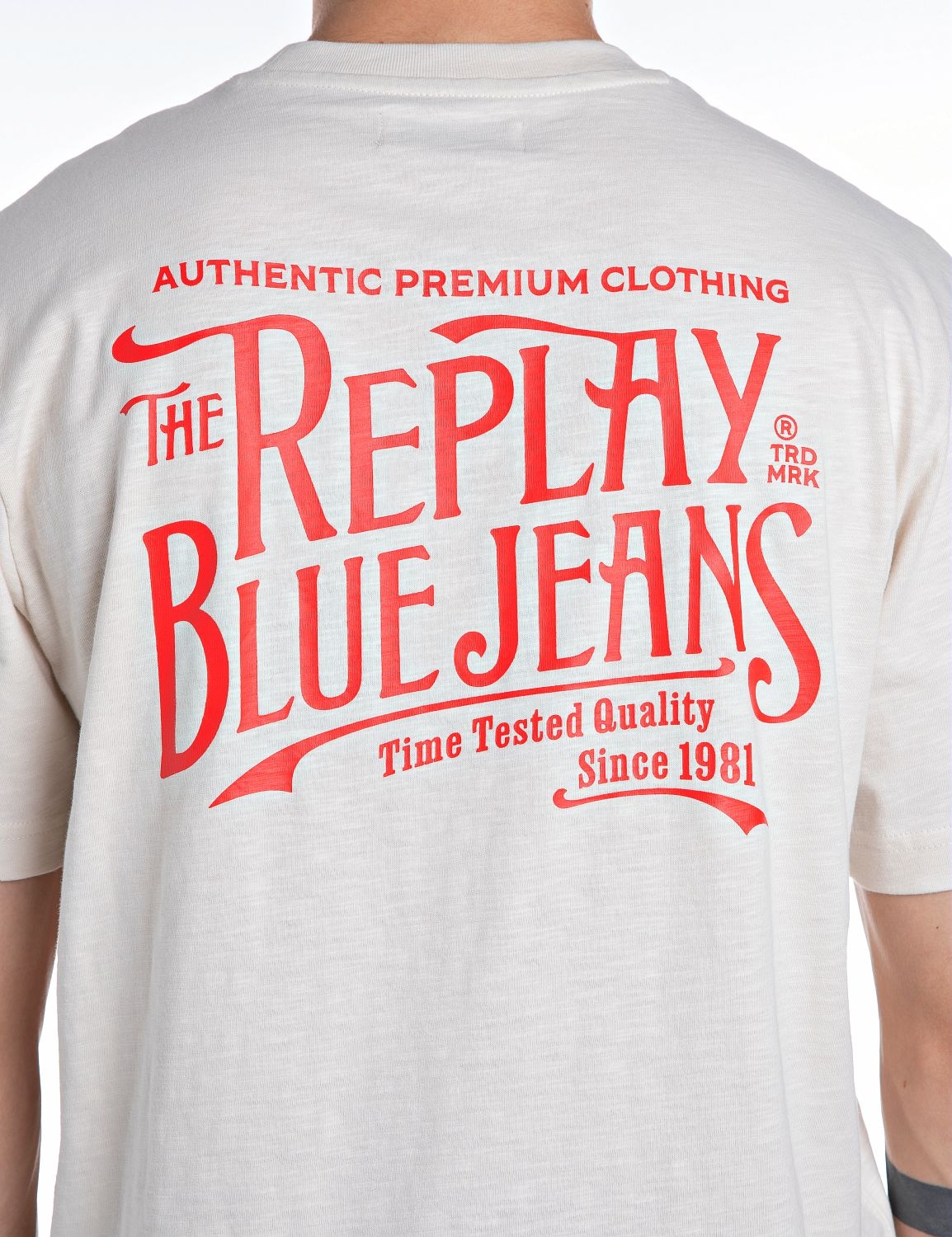 Replay T-Shirt, mit Rückenprint