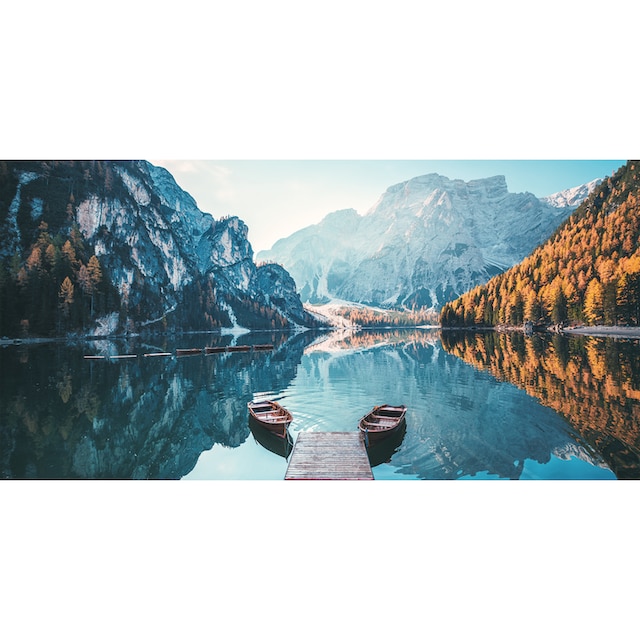 Bönninghoff Leinwandbild »Pragser Wildsee«, Seelandschaft-Italien, (1 St.),  BxH: 100x50 cm online shoppen | Jelmoli-Versand