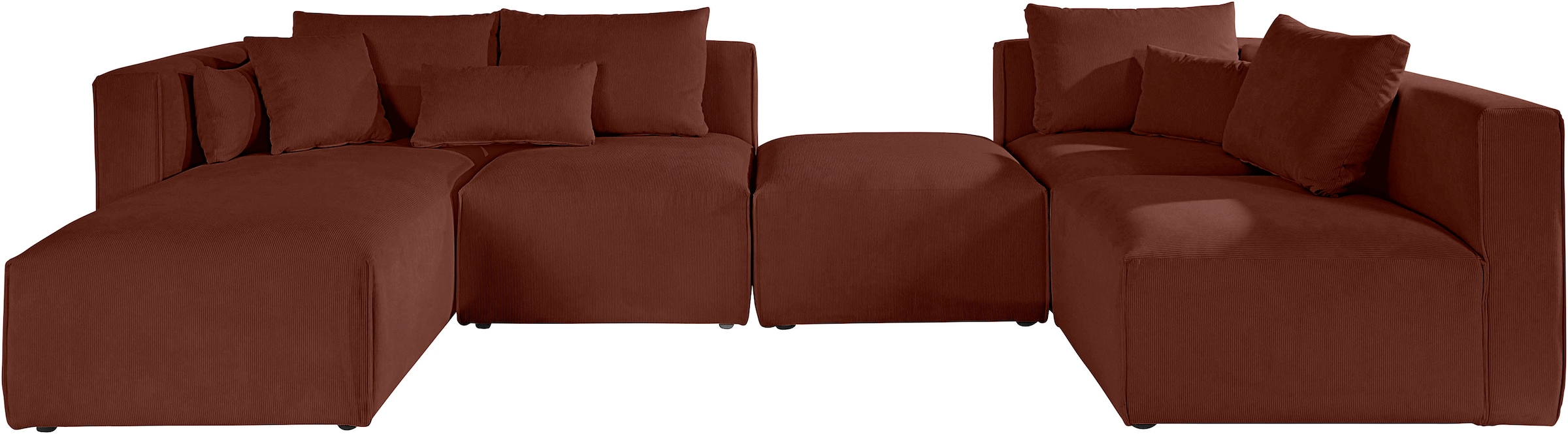 Guido Maria Kretschmer Home&Living Wohnlandschaft »Comfine U-Form«, zusammengesetzt aus Modulen, in 3 Stoffen und vielen Farben