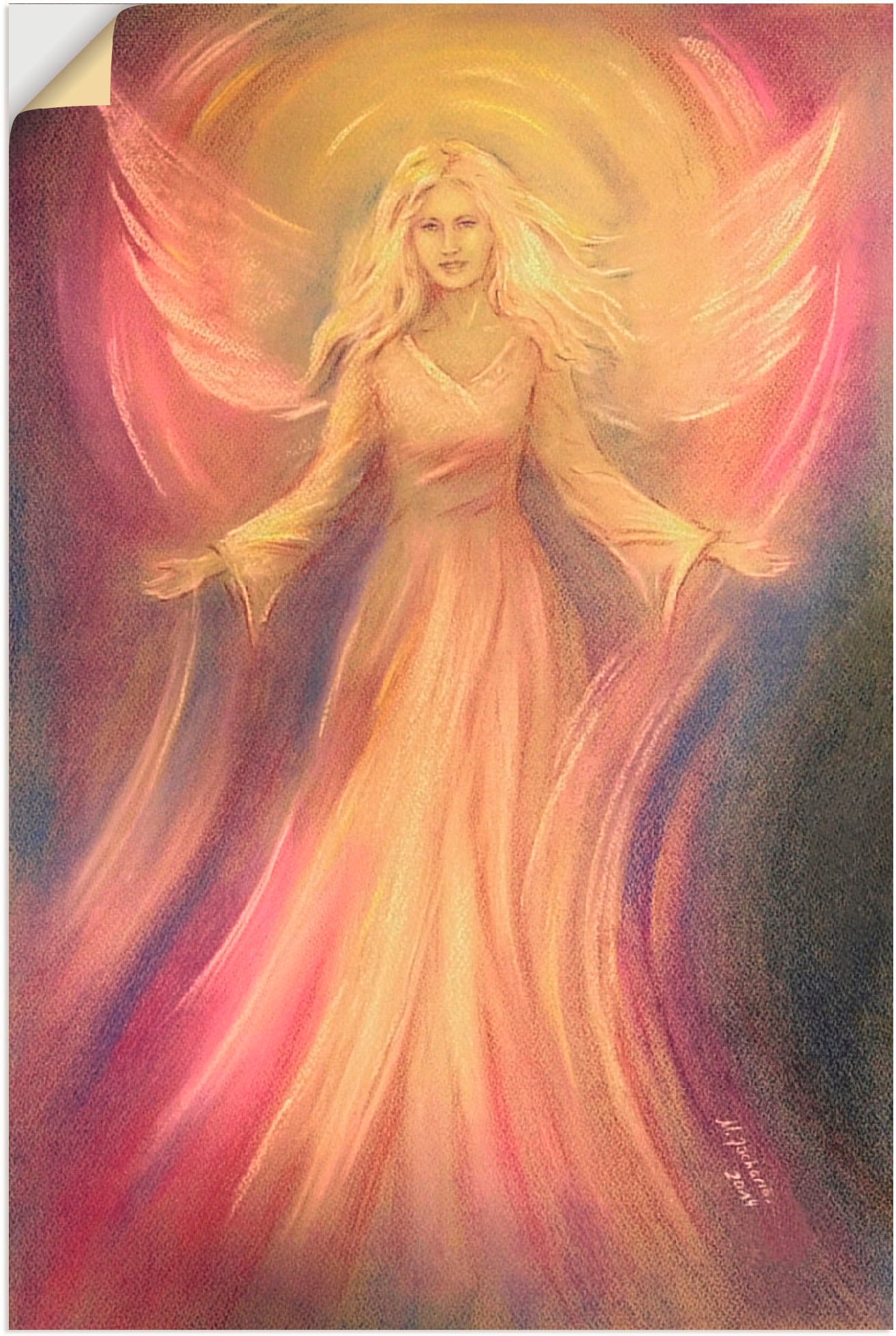 Artland Wandbild »Engel Licht Liebe - Spirituelle Malerei«, Religion, (1 St.), als Alubild, Outdoorbild, Leinwandbild, Poster, Wandaufkleber