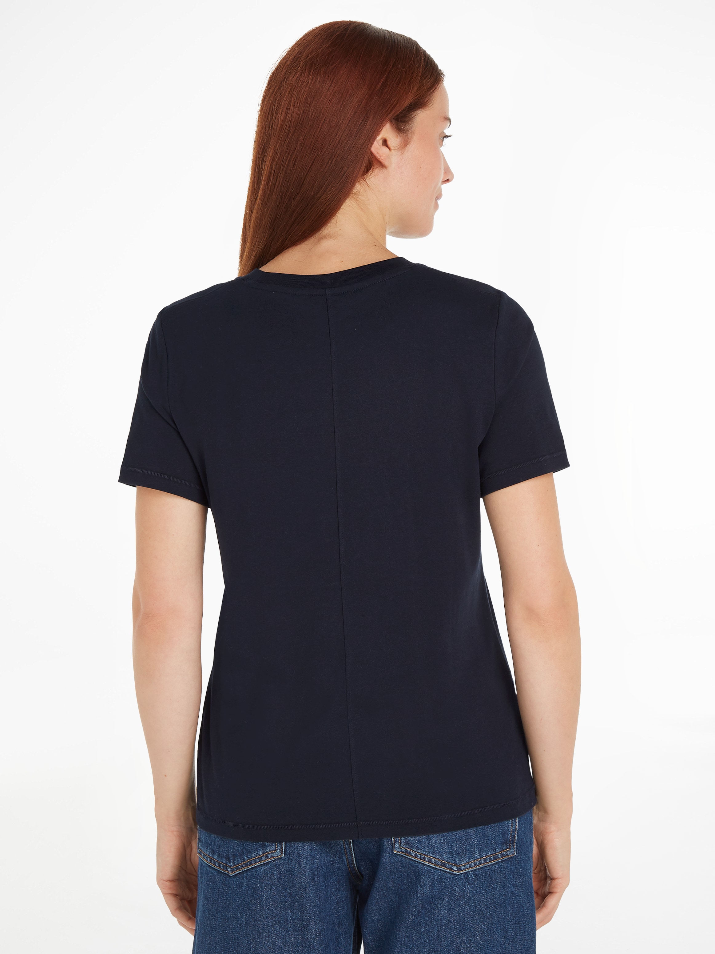 Tommy Hilfiger Kurzarmshirt »REG SCRIPT C-NK SS«, mit Tommy Hilfiger Script Logo-Schriftzug