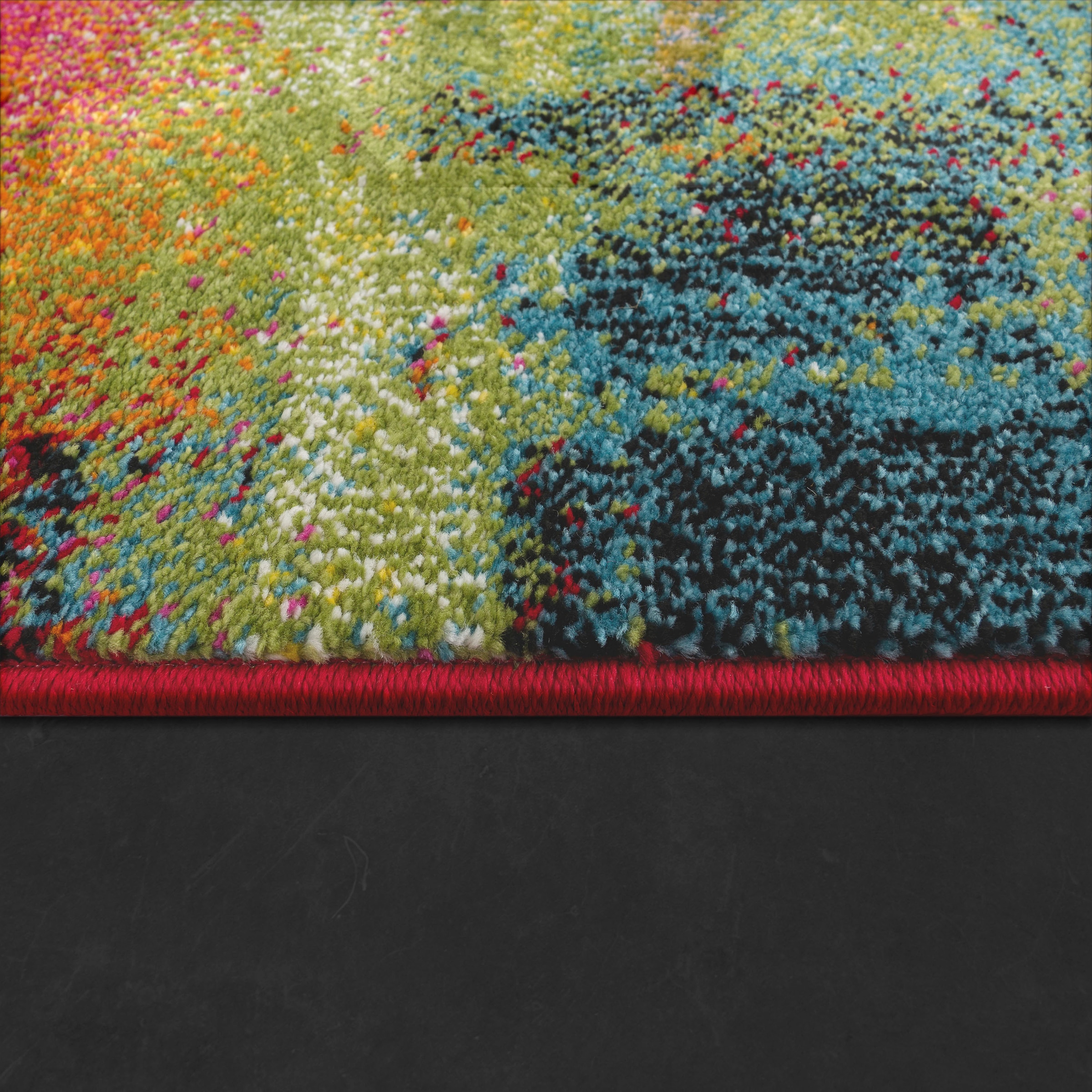 Paco Home Teppich »Canvas 754«, rechteckig, 16 mm Höhe, Kurzflor, modernes Design, mit Arizona Leinwand Optik