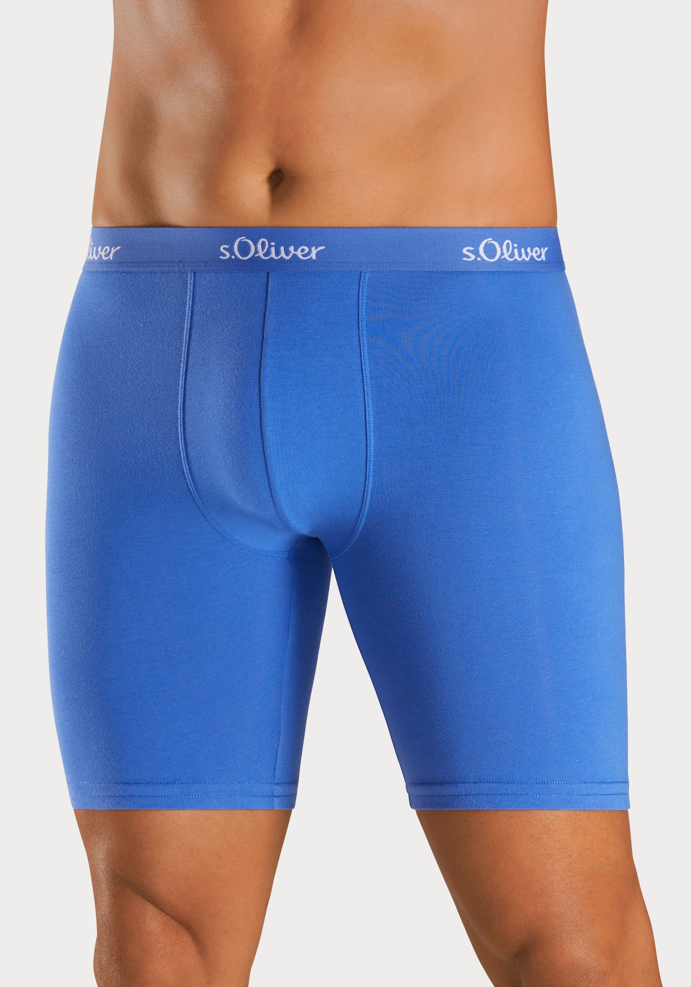 s.Oliver Langer Boxer »Boxershorts für Herren«, (Packung, 3 St.), mit längerem Bein