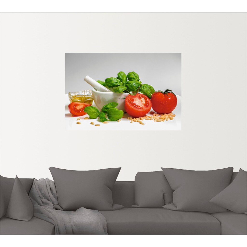 Artland Wandbild »Bereit für Pesto«, Lebensmittel, (1 St.)