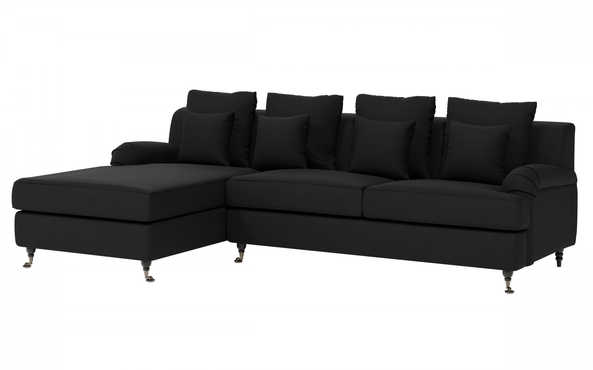 Guido Maria Kretschmer Home&Living Ecksofa »NORIN L-Form«, zwei Fussarten: vorne - Rollen, hinten - Holzfüsse