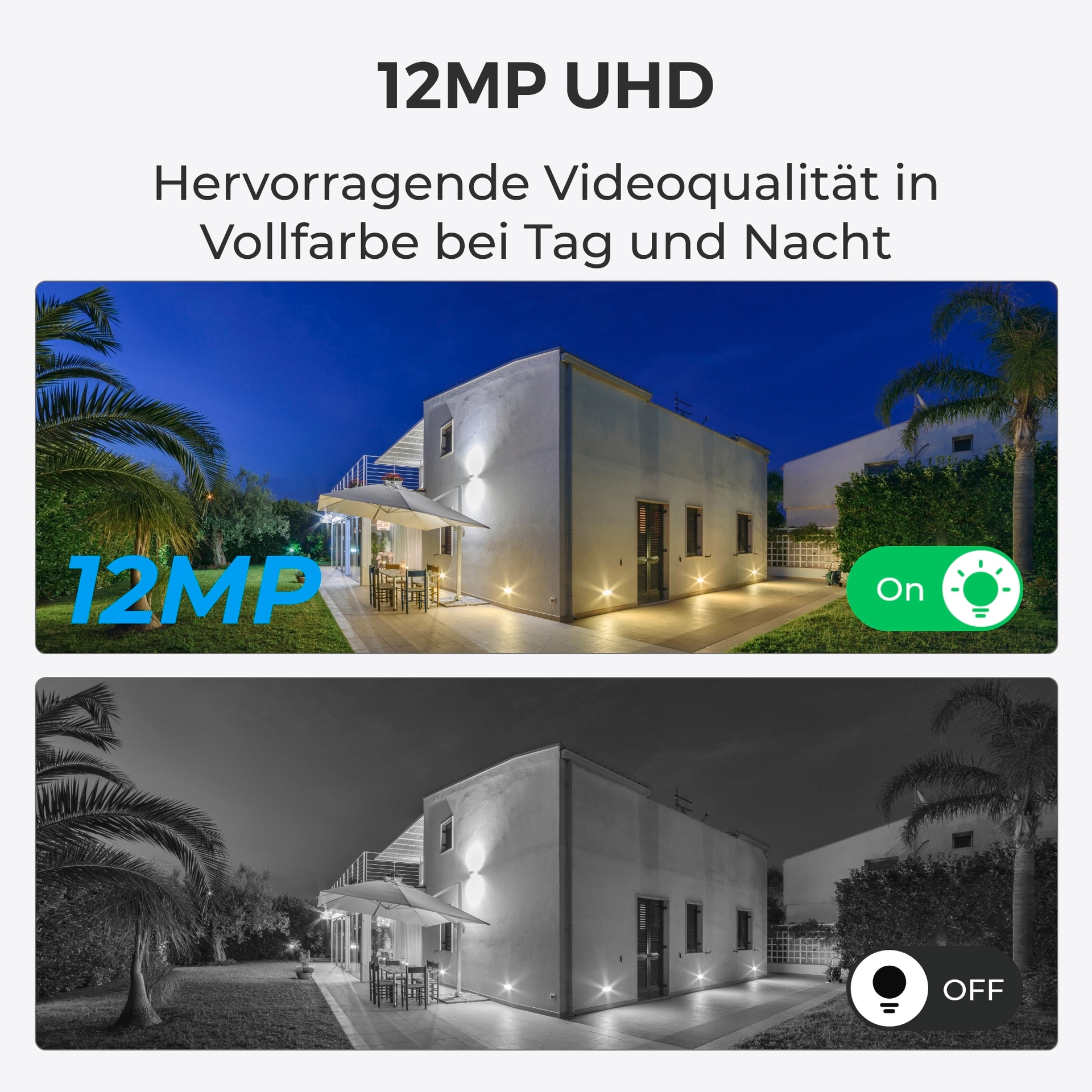 Reolink Überwachungskamera »P344 - 12MP PoE Überwachungskamera Aussen mit farbiger Nachtsicht«, Aussenbereich, Personen-/Fahrzeug-/Haustiererkennung, Zwei-Wege-Audio, Zeitraffer