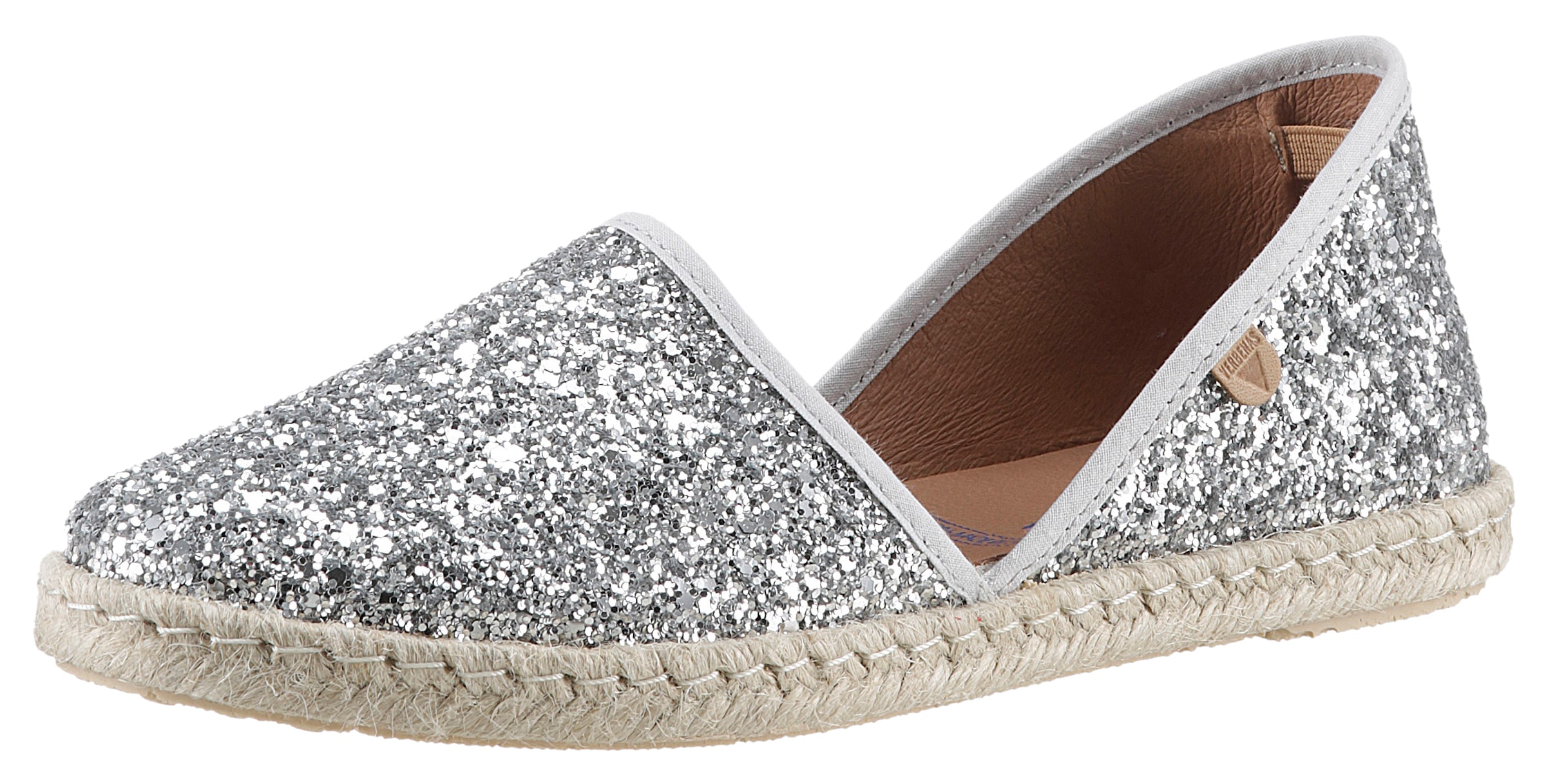 Espadrille »CARMEN GLITTER«, Slipper, Sommerschuh, Strandschuh mit Glitzer