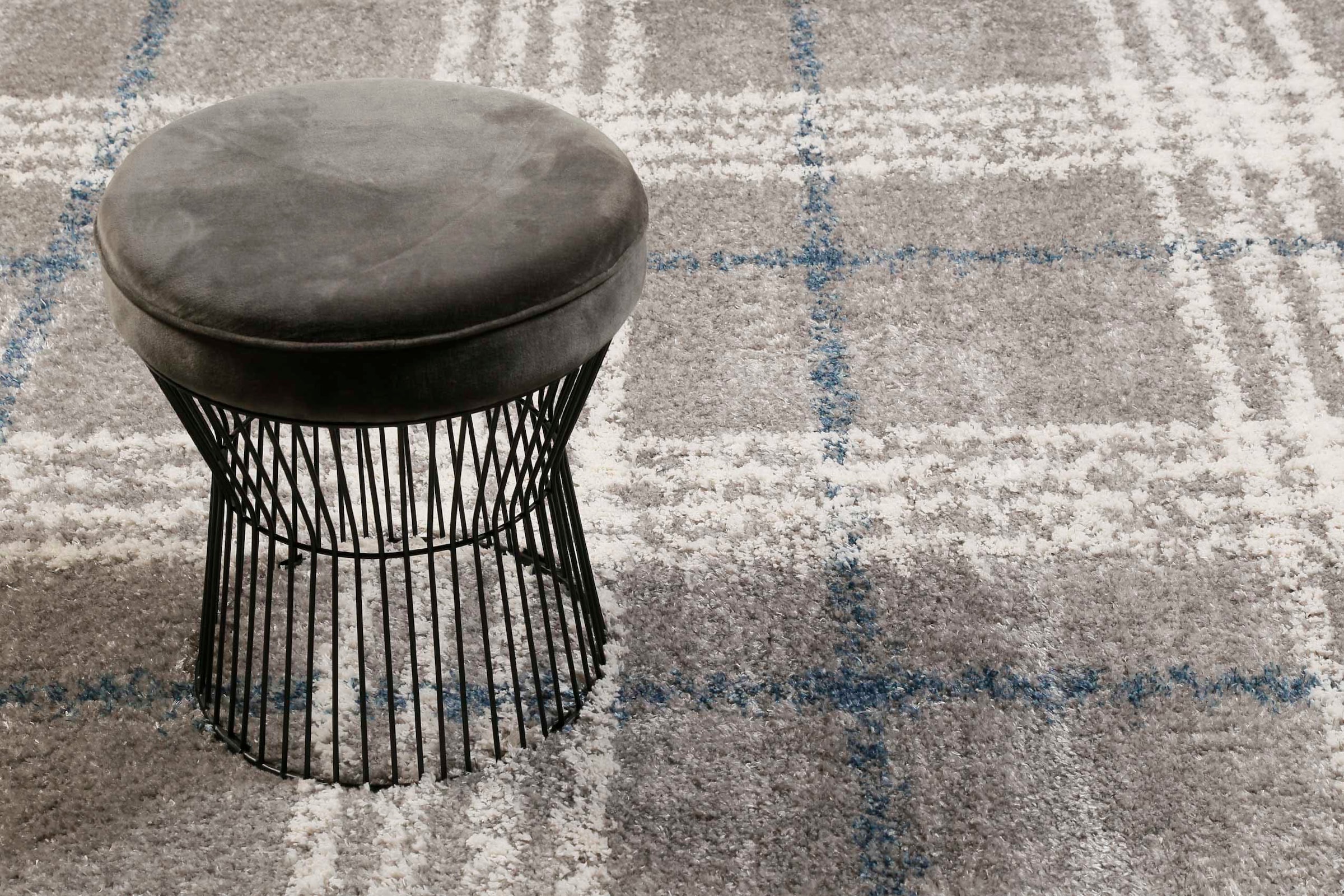 Esprit Hochflor-Teppich »Nora ESP-80336«, rechteckig, 30 mm Höhe, Shaggy, Langflor, mit Karo-Muster, Wohnzimmer