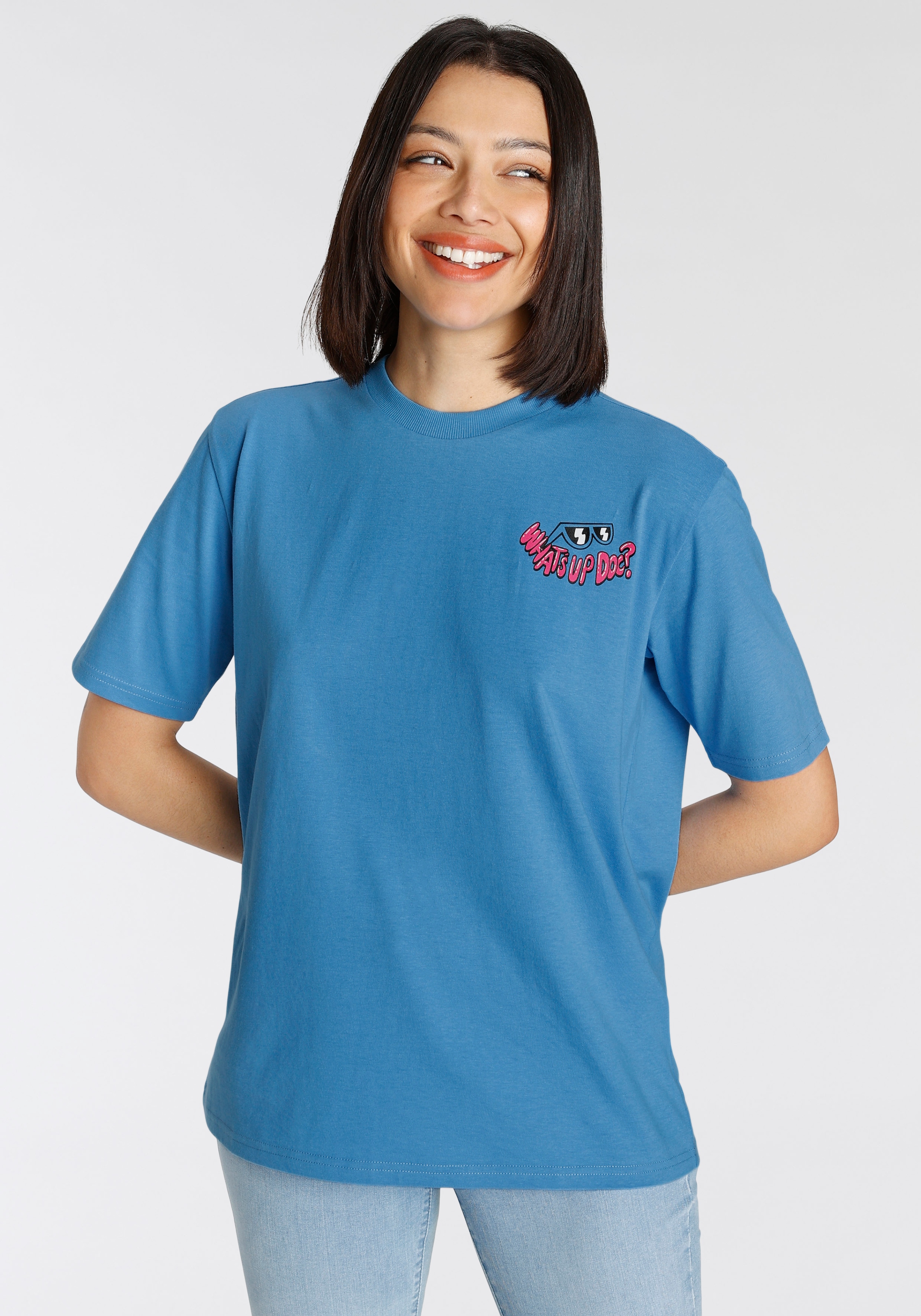 Aniston CASUAL Jelmoli-Versand shoppen Smileys bedruckt T-Shirt, mit coolen online 