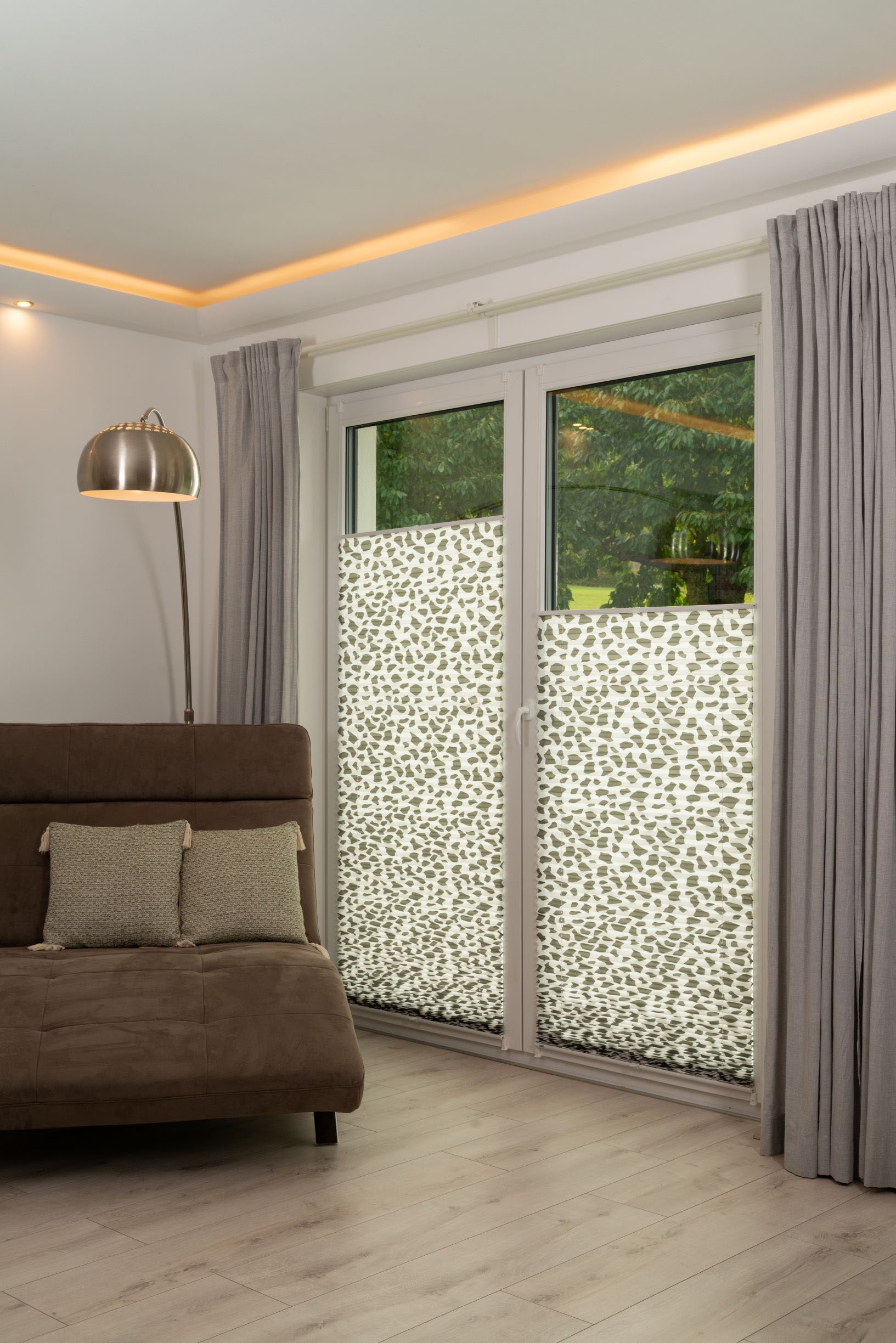 K-HOME Plissee »Klemmfix Pisa«, Lichtschutz, ohne Bohren, verspannt, Crushed-Optik