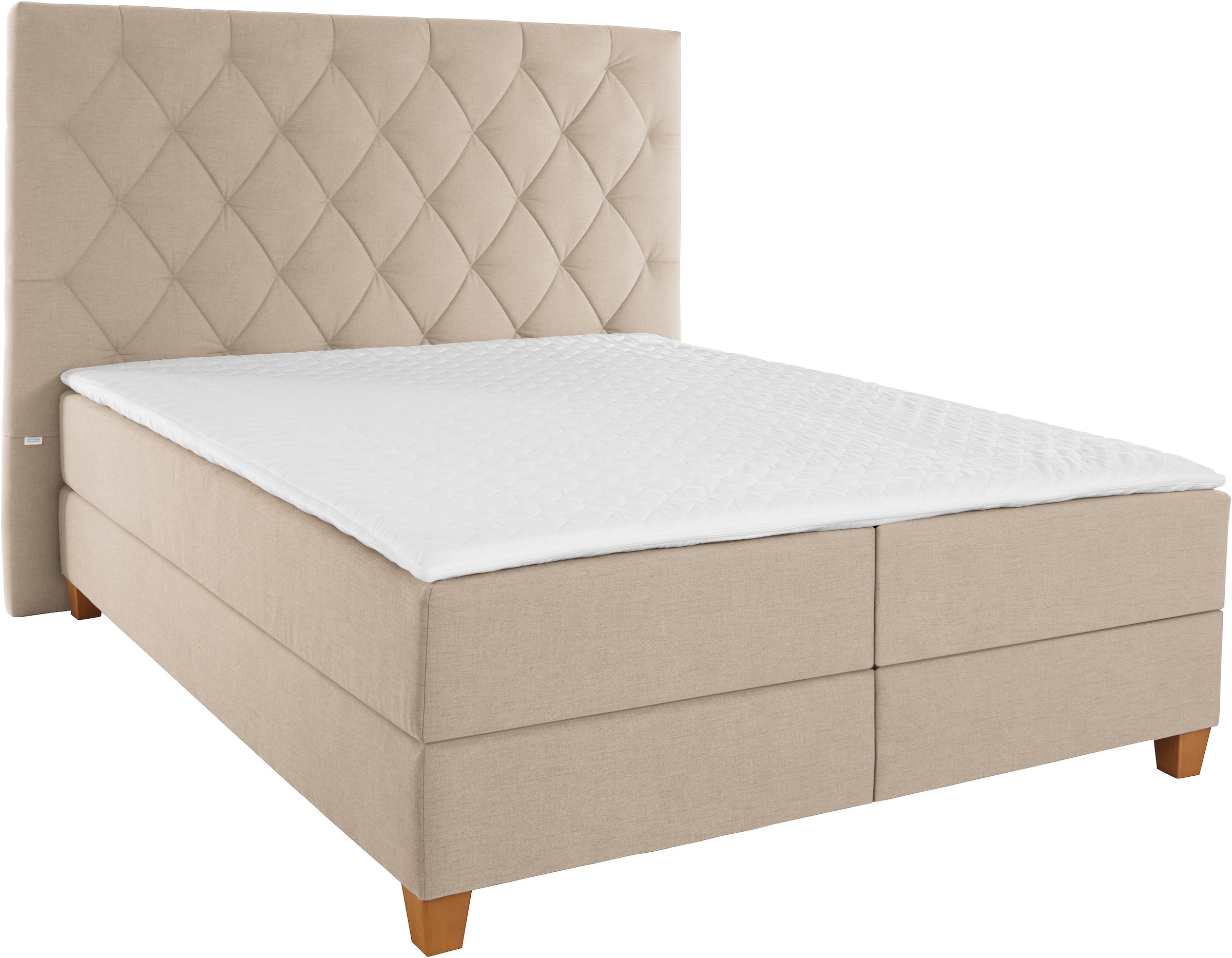Guido Maria Kretschmer Home&Living Boxspringbett »Harmones hoch«, in 3 Breiten, Härtegrad auch im Mix mit je 1 Matratze in H2 und H3