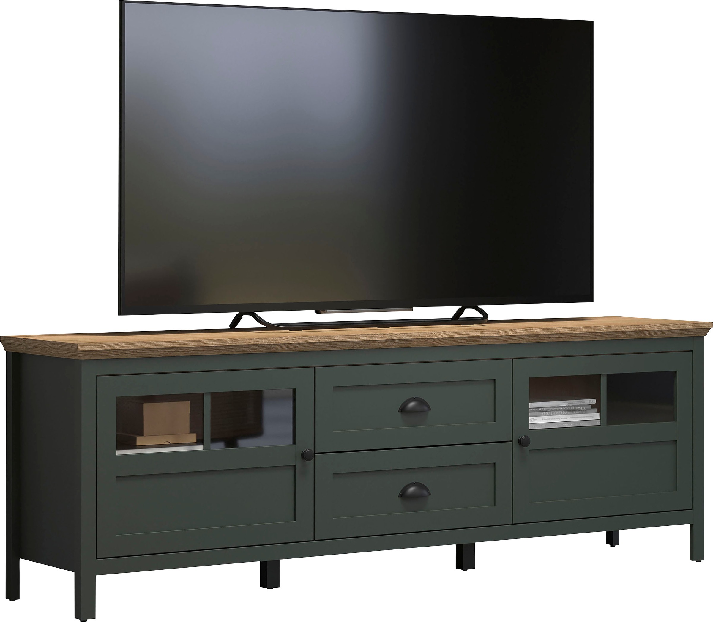 Home affaire TV-Board »Vienna«, (1 St.), Lowboard mit Beleuchtung und Vollauszug-Schublade - B/T/H 184/45/64 cm