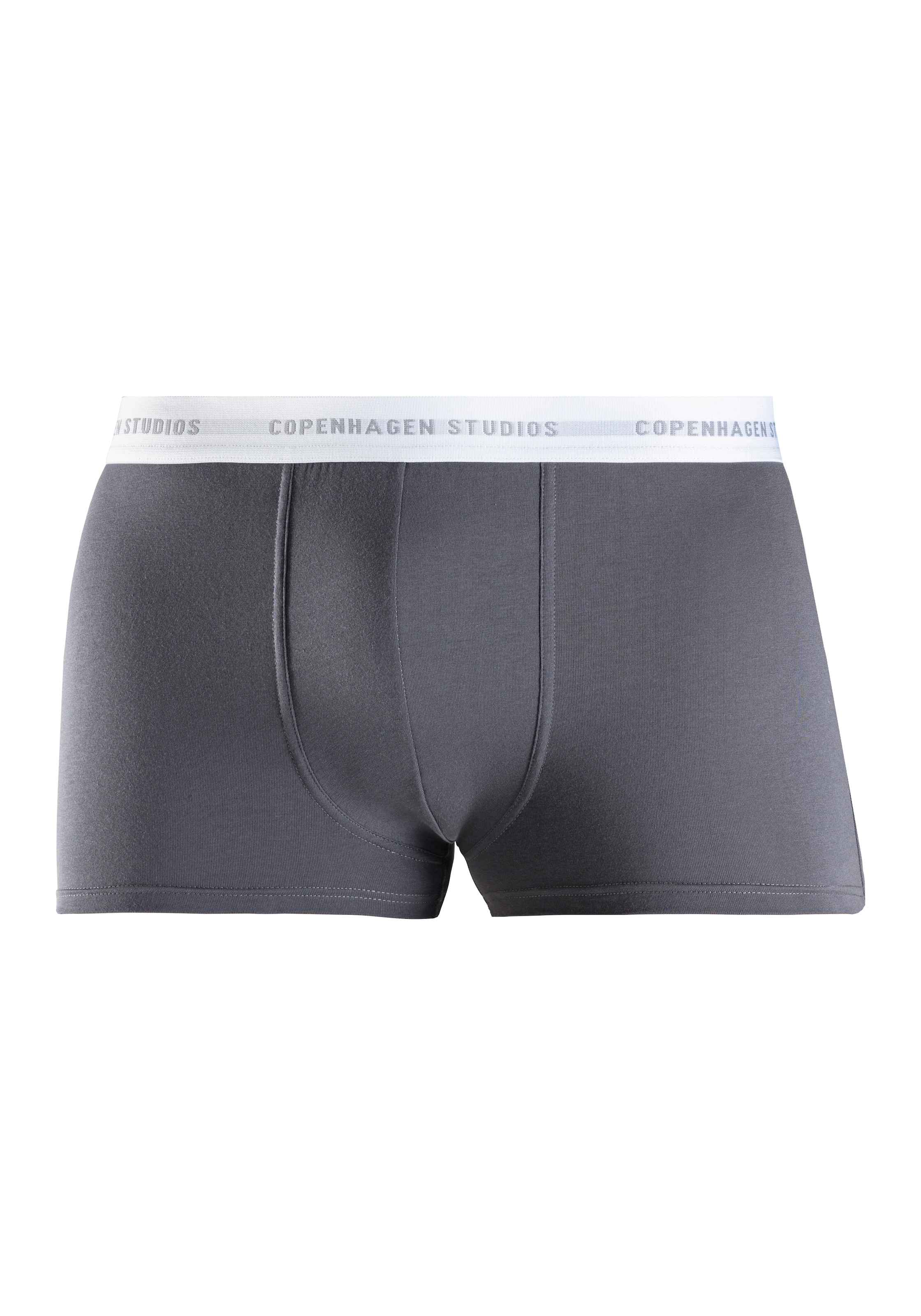 Copenhagen Studios Boxer »Boxershorts für Herren«, (Packung, 3 St., 3er Pack), mit weissem Logo-Bund